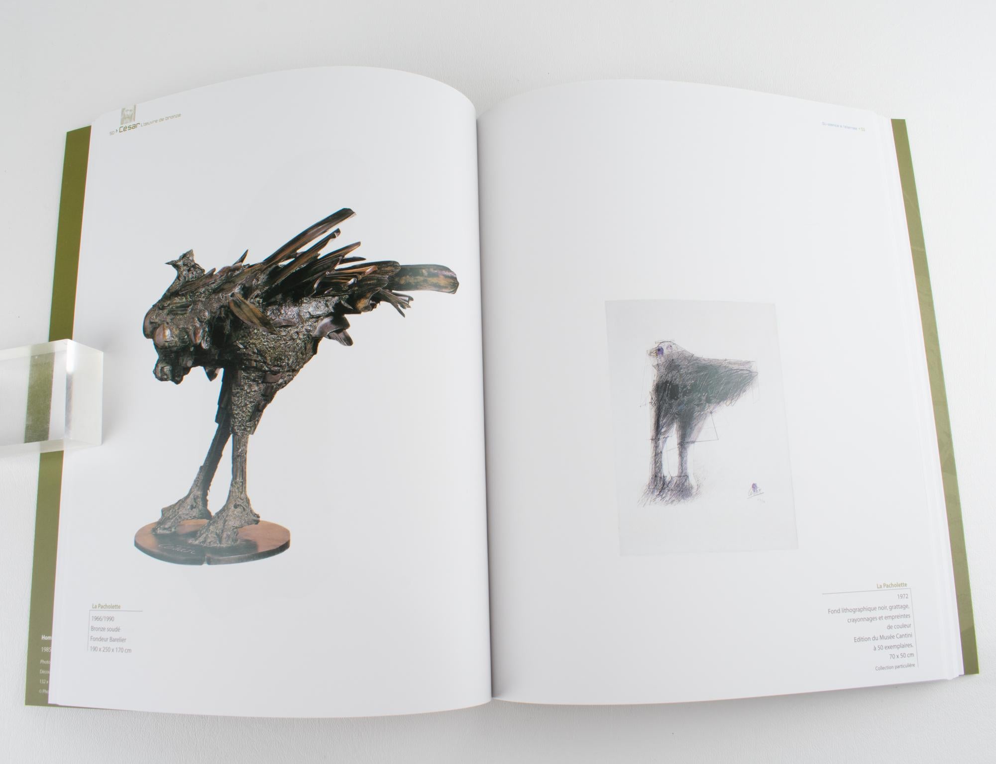 Papier Cesar, l'œuvre de bronze, livre français de Frédéric Ballester 2002 Exposition à Cannes en vente