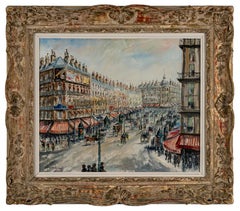 Parisian Street Scene in Winter