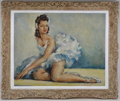 Cesar Vilol, Ballerina Dancer, Oil on Hardboard Panel