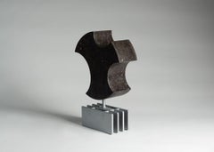 Cesare Arduini, Escultura abstracta de piedra y acero, Estados Unidos, 2019