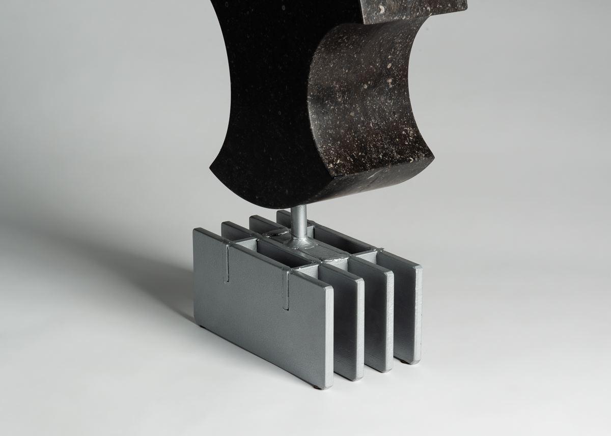 American Cesare Arduini, Abstract Stone and Steel Sculpture, United States, 2019 For Sale