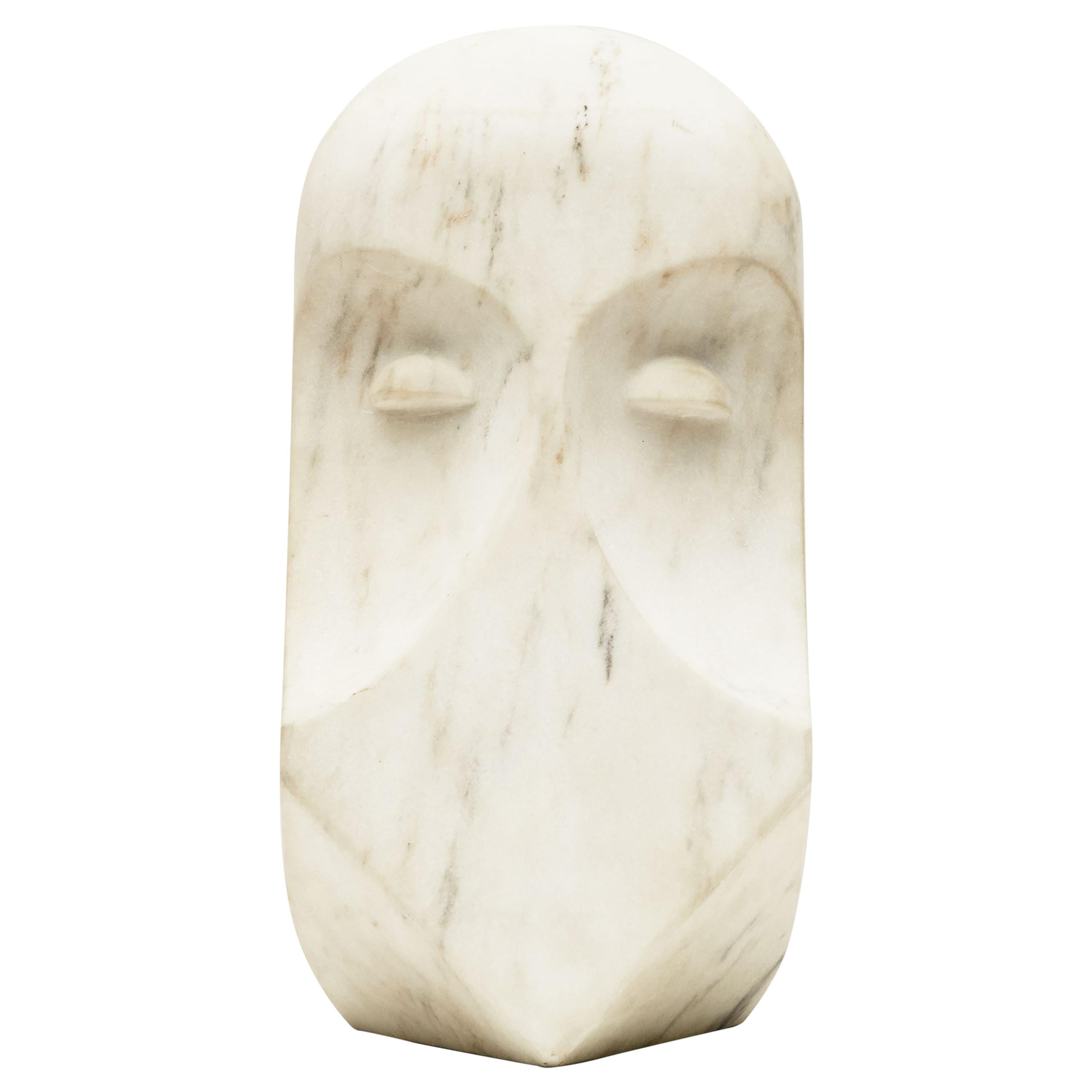 Cesare Arduini, "Omerta," Abstract White Marble Sculpture, United States, 2014