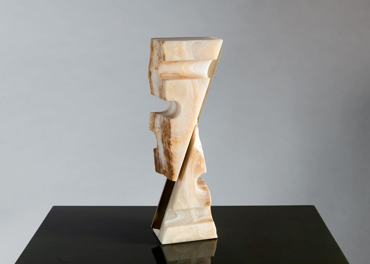 American Cesare Arduini, Onyx and Brass Sculpture, United States, 2019 For Sale
