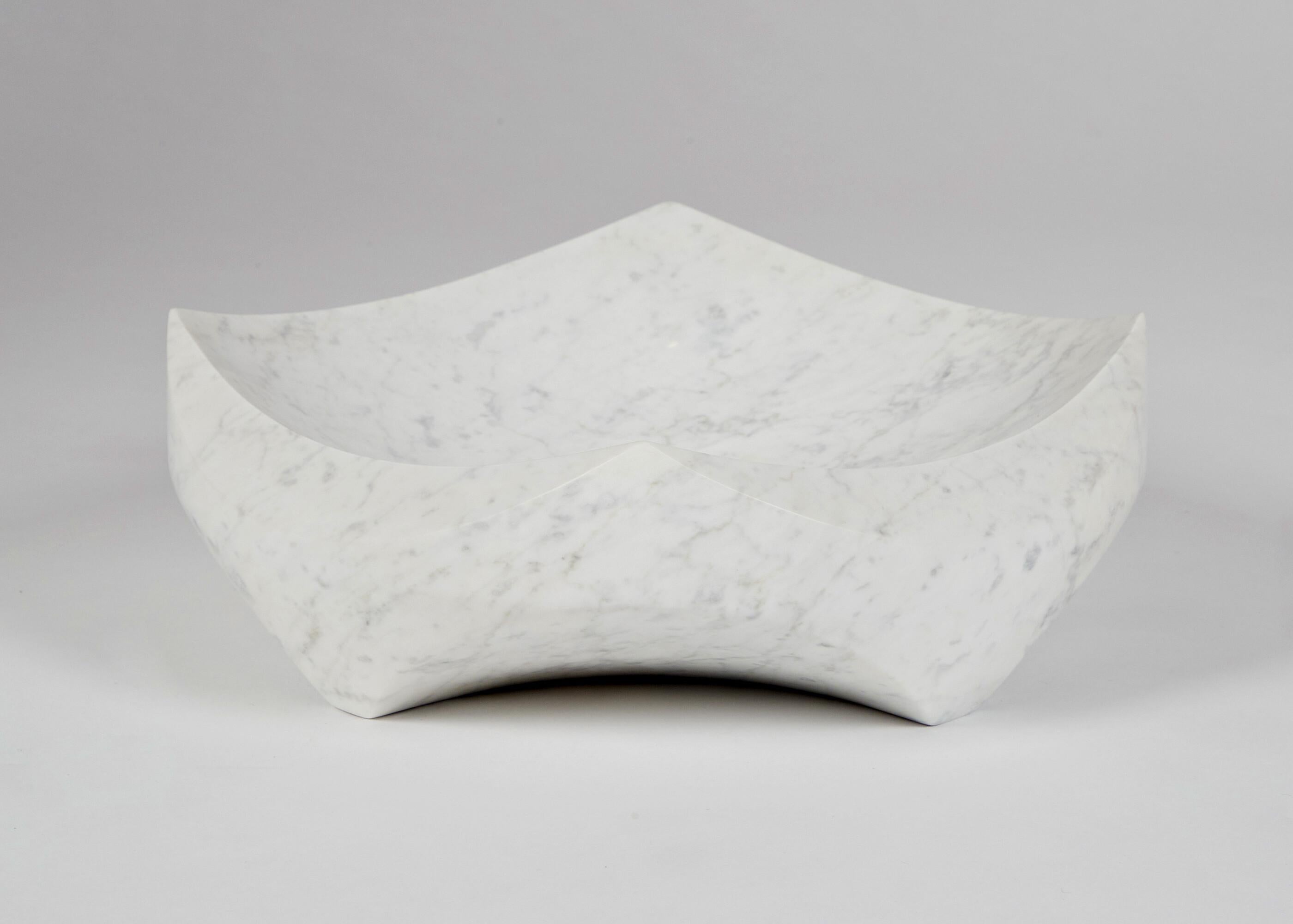 Américain Cesare Arduini, Centre de table en marbre blanc, États-Unis, 2020 en vente