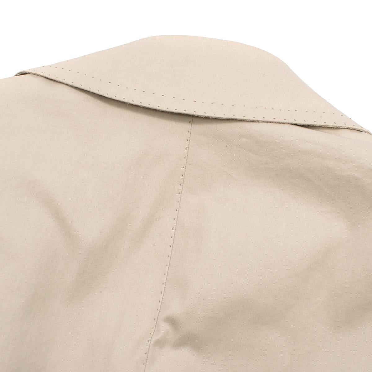 Cesare Attolini Beige Cotton Trench Coat IT 50 5