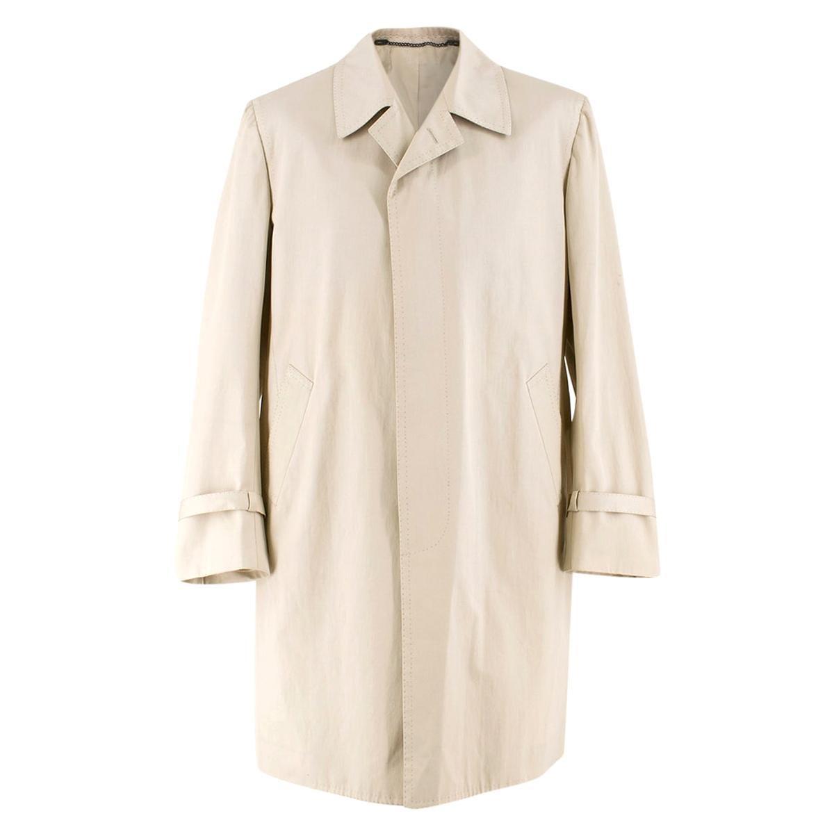 Cesare Attolini Beige Cotton Trench Coat IT 50 at 1stDibs | cotton coat ...