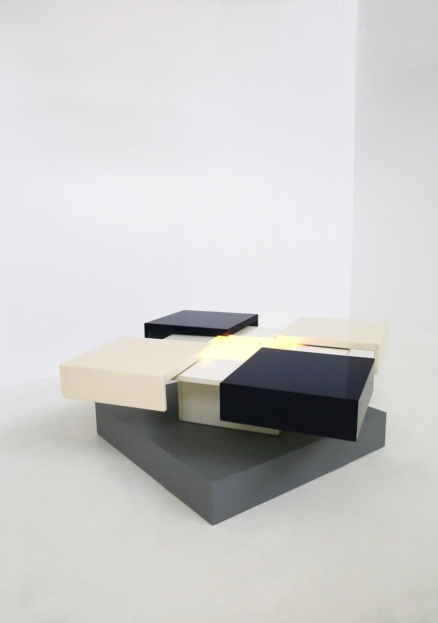 Cesare Augusto Nava Mid-Century Illuminated Coffee Table, Certified 5