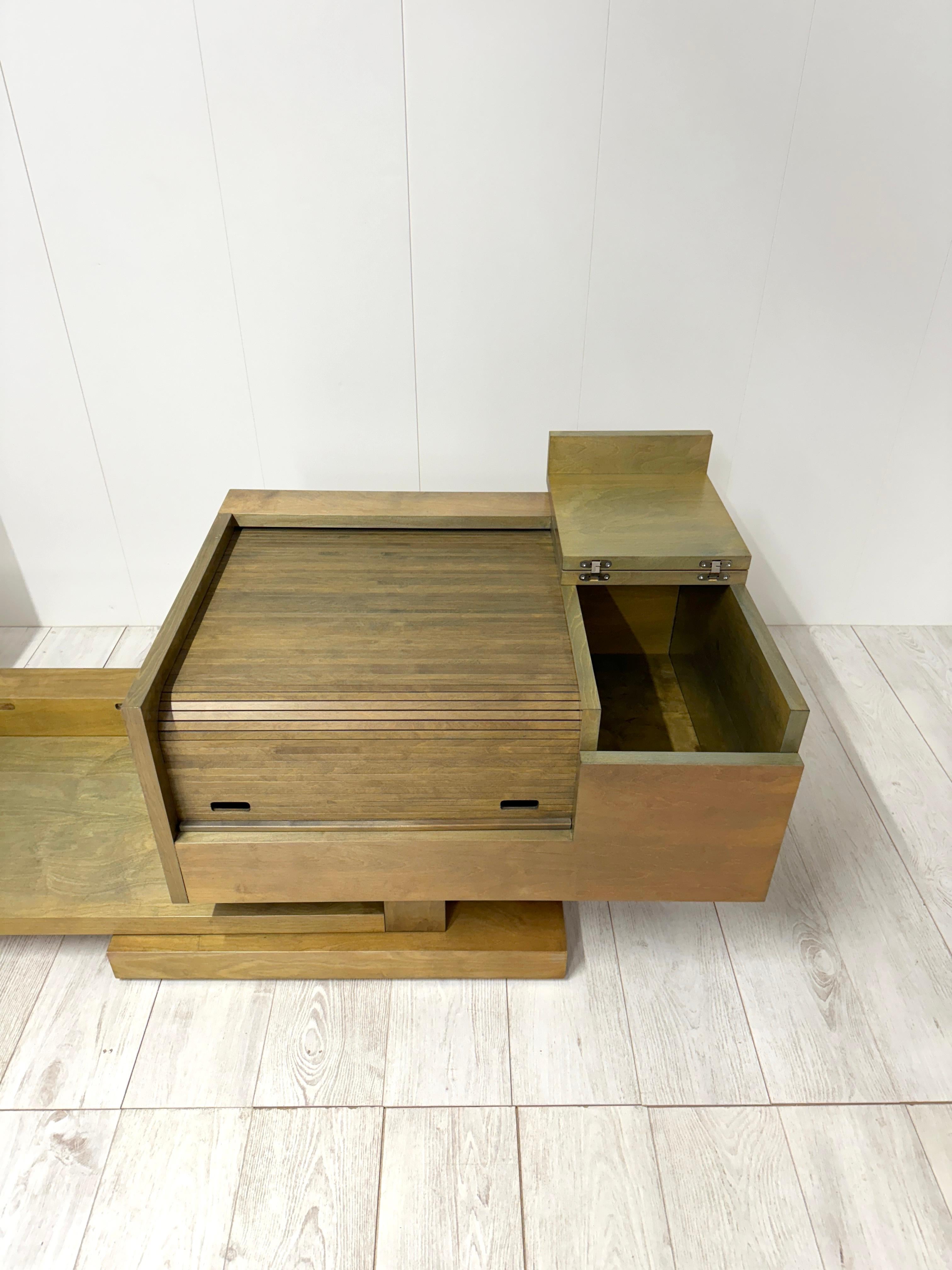 Wood Cesare Augusto Nava, Mobile contenitore (esemplare unico), anni '70 For Sale