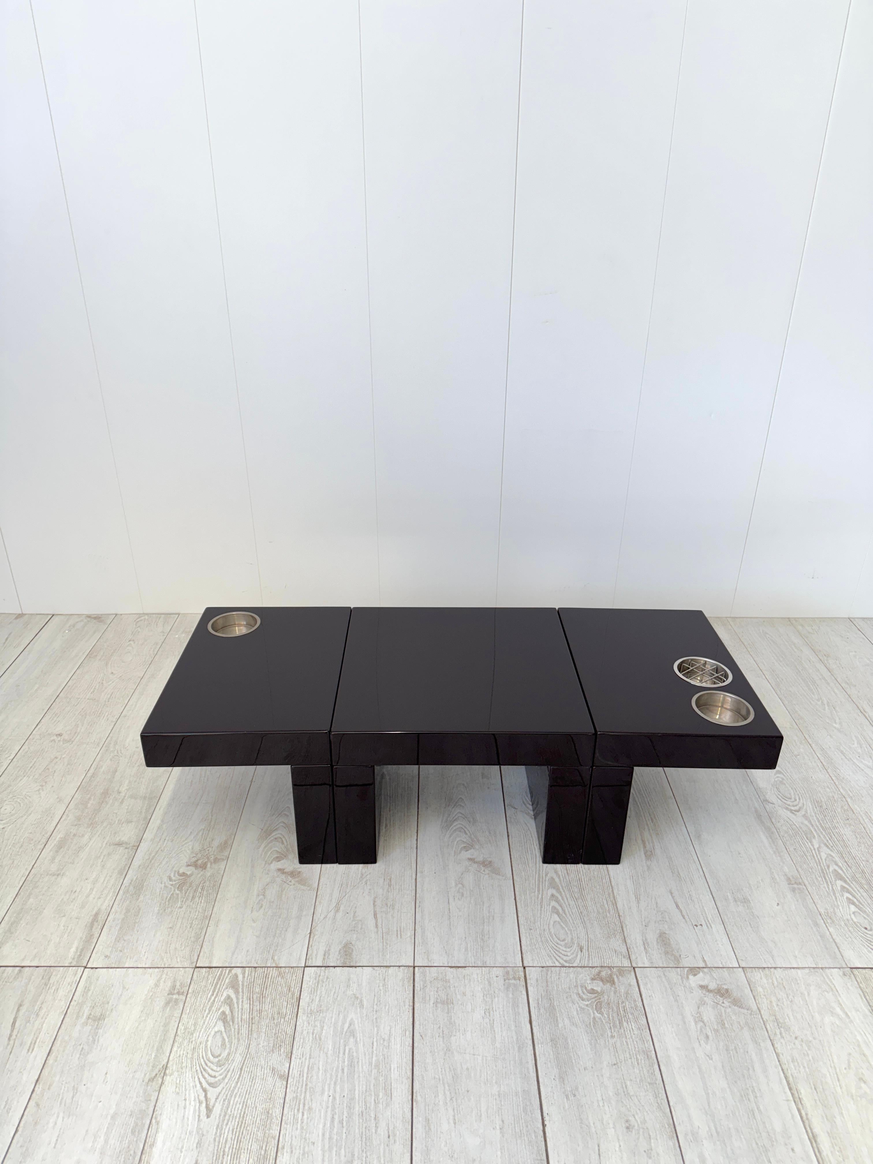Cesare Augusto Nava, Set of 3 small modular tables mod. Nac, Italy, 1970s For Sale 3