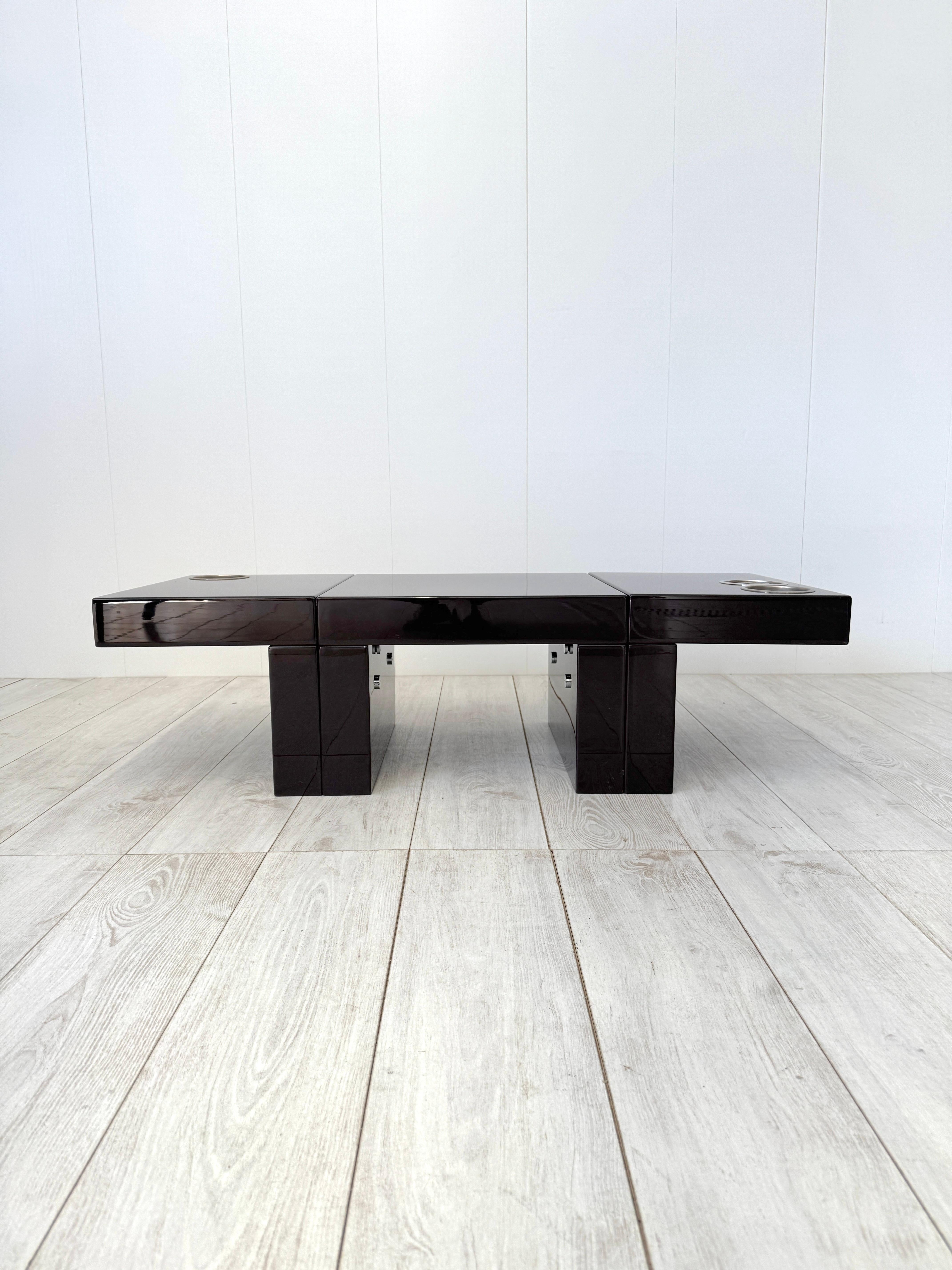 Cesare Augusto Nava, Set of 3 small modular tables mod. Nac, Italy, 1970s For Sale 4