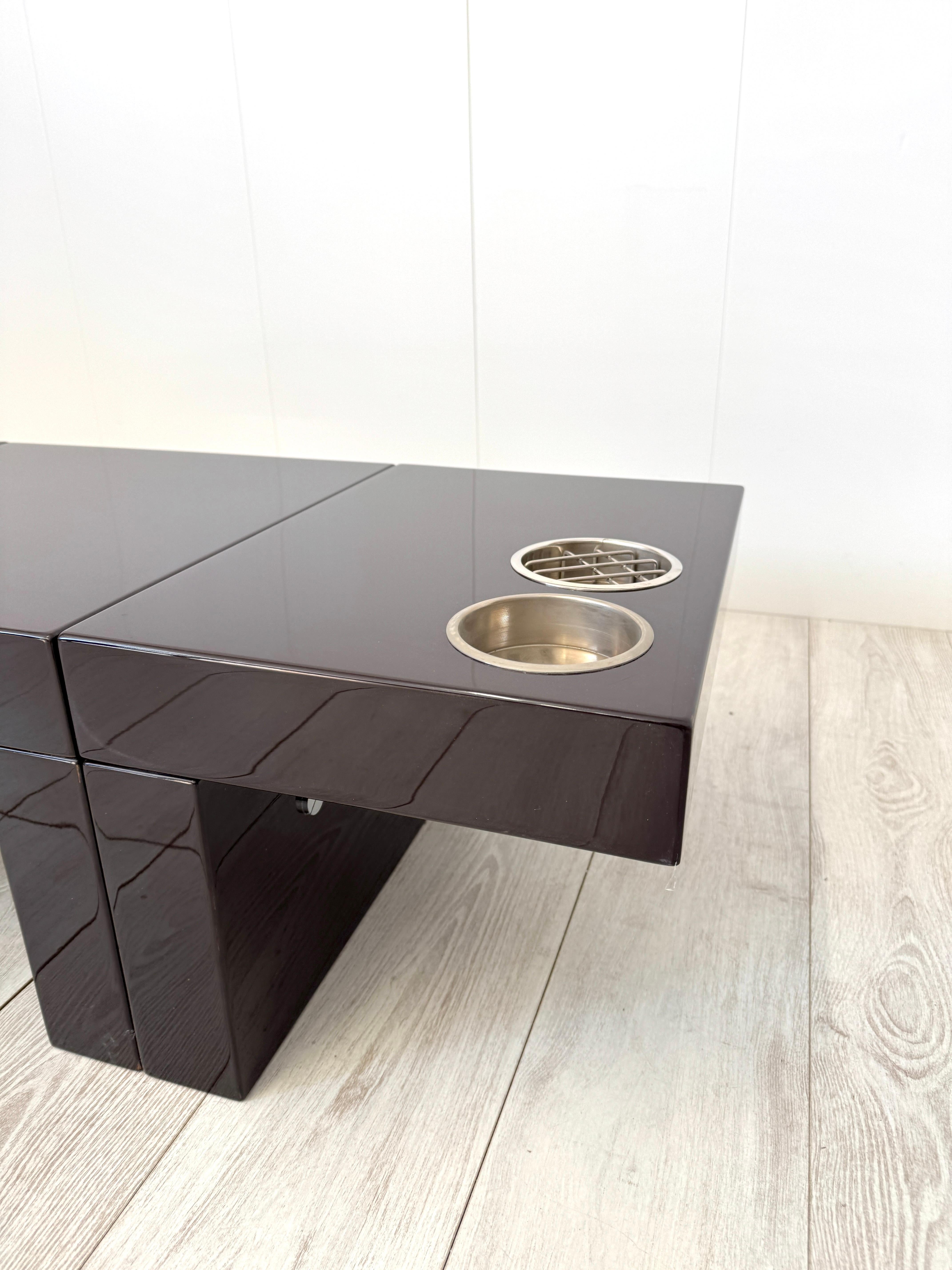 Cesare Augusto Nava, Set of 3 small modular tables mod. Nac, Italy, 1970s For Sale 5