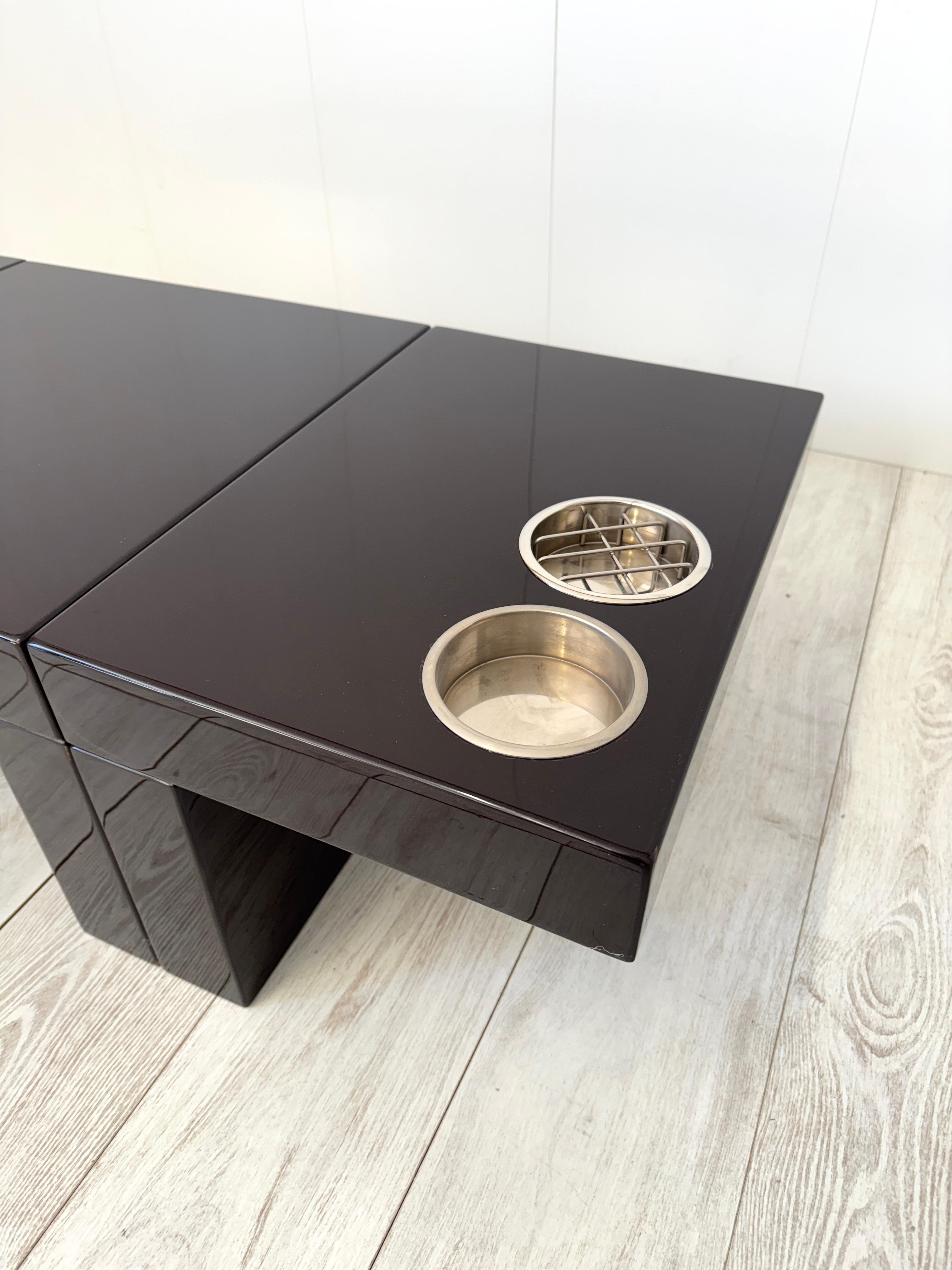 Cesare Augusto Nava, Set of 3 small modular tables mod. Nac, Italy, 1970s For Sale 6