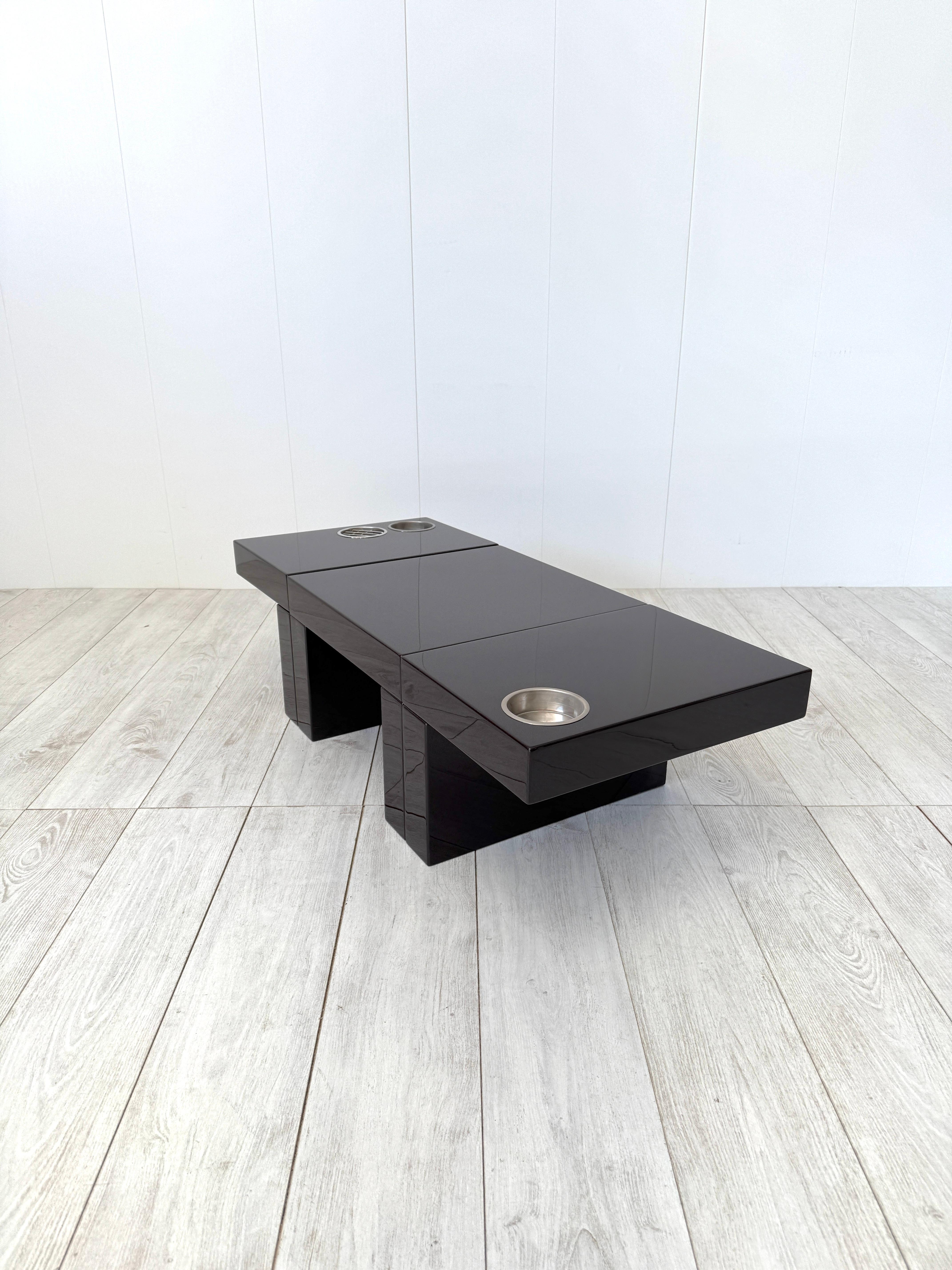 Cesare Augusto Nava, Set of 3 small modular tables mod. Nac, Italy, 1970s In Good Condition For Sale In Rivoli, IT