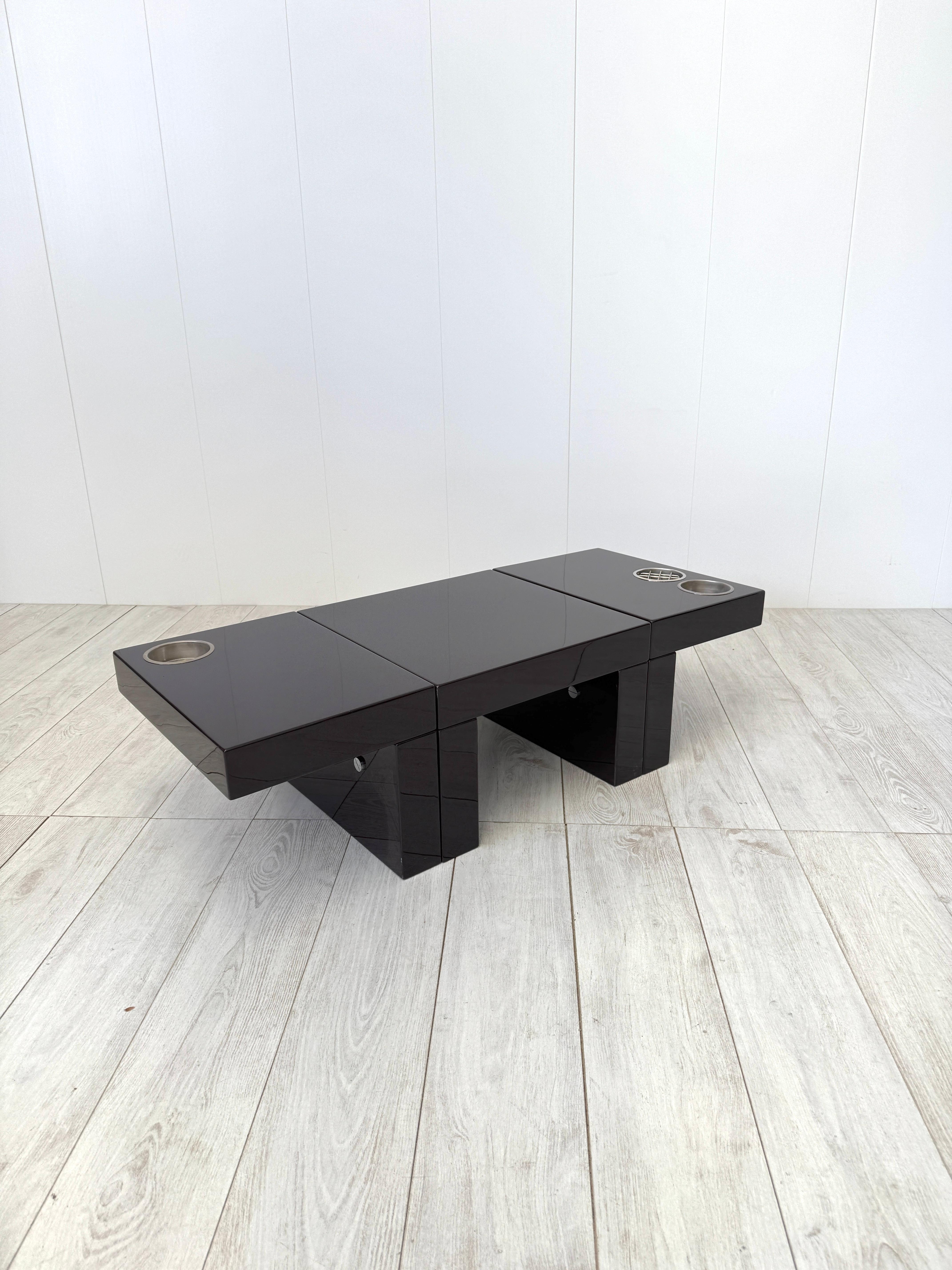 Late 20th Century Cesare Augusto Nava, Set of 3 small modular tables mod. Nac, Italy, 1970s For Sale