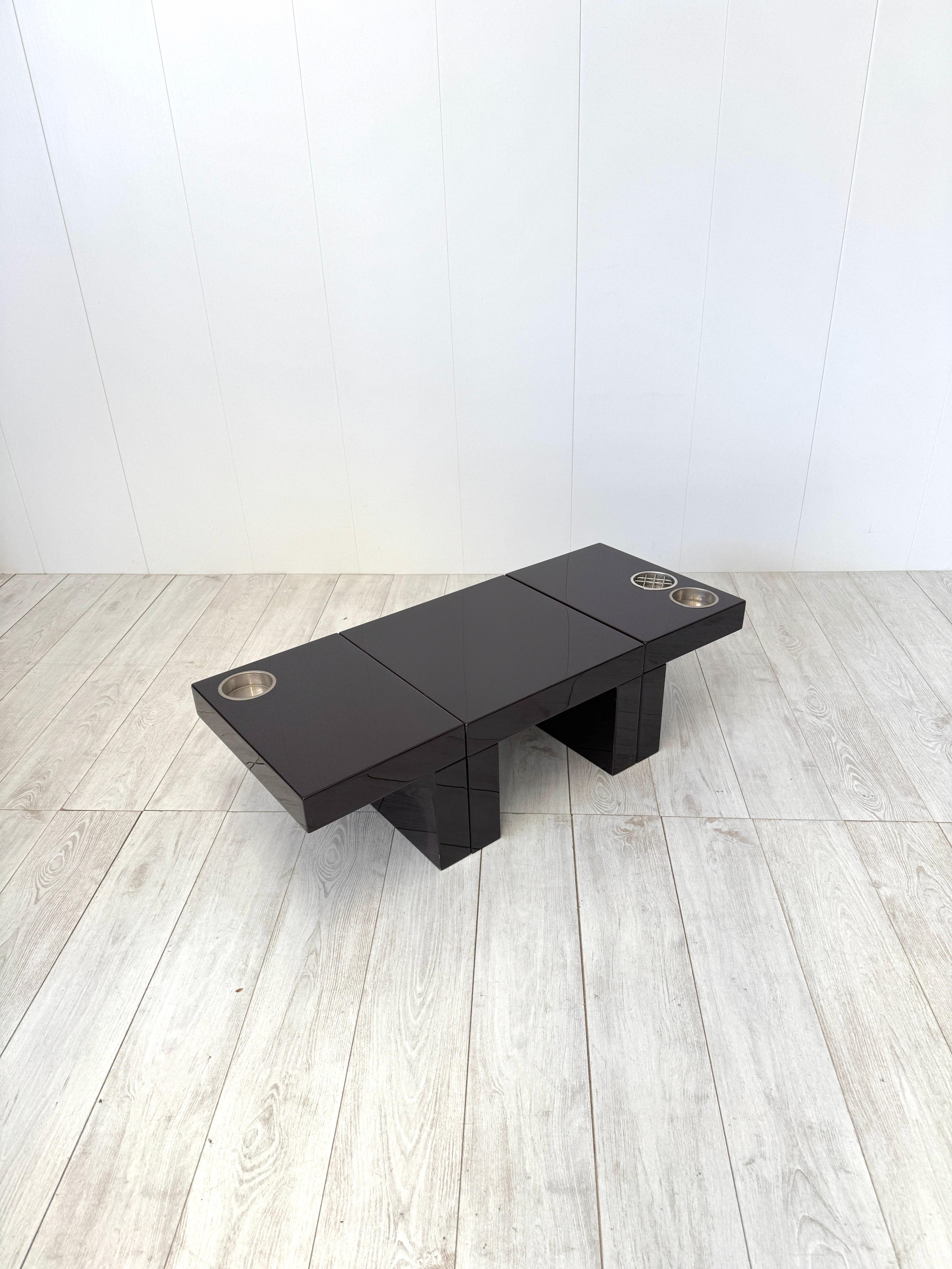 Cesare Augusto Nava, Set of 3 small modular tables mod. Nac, Italy, 1970s For Sale 1
