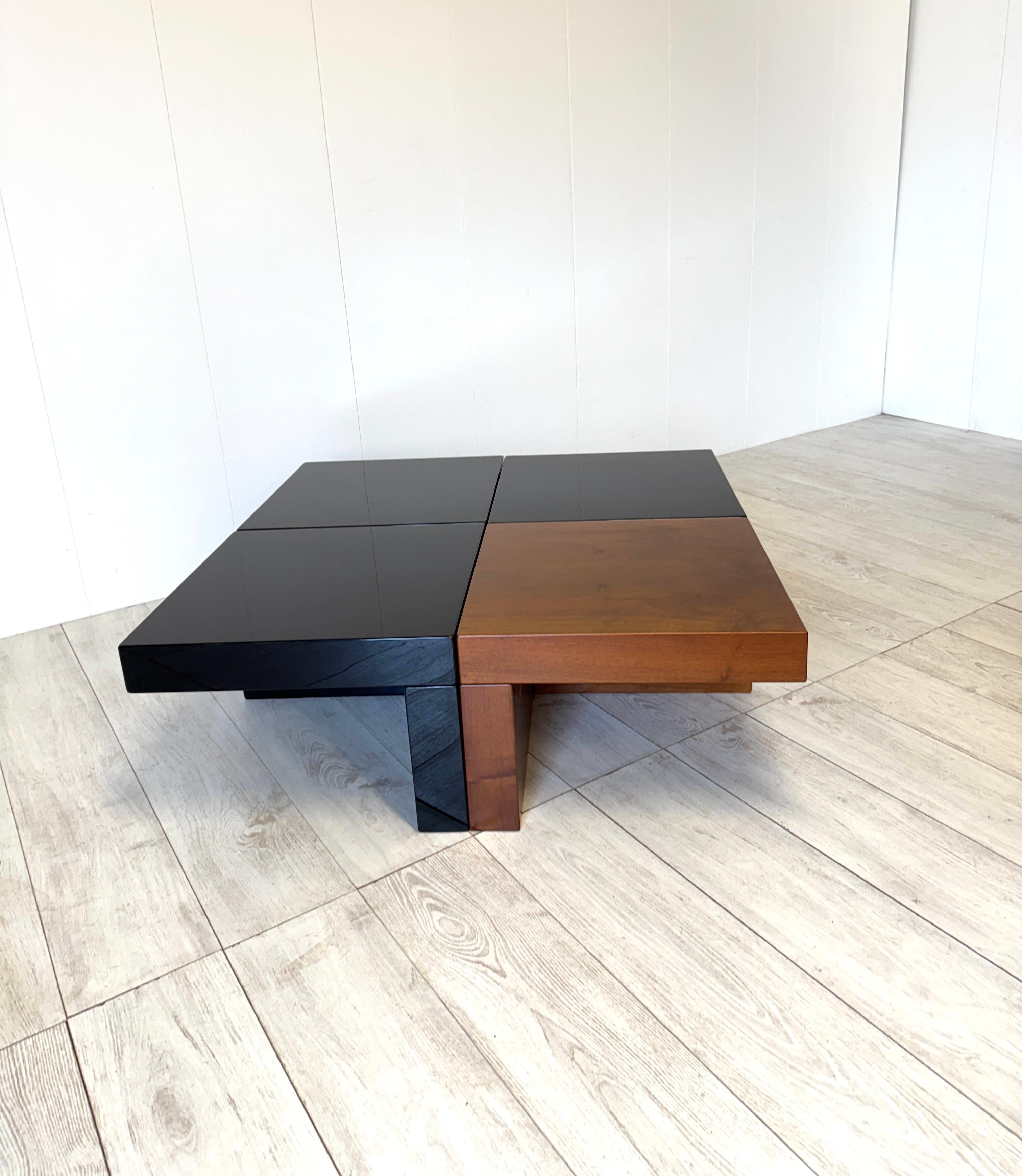 Cesare Augusto Nava, Set of 4 small modular tables mod. Nac, Italy, 1970s For Sale 5