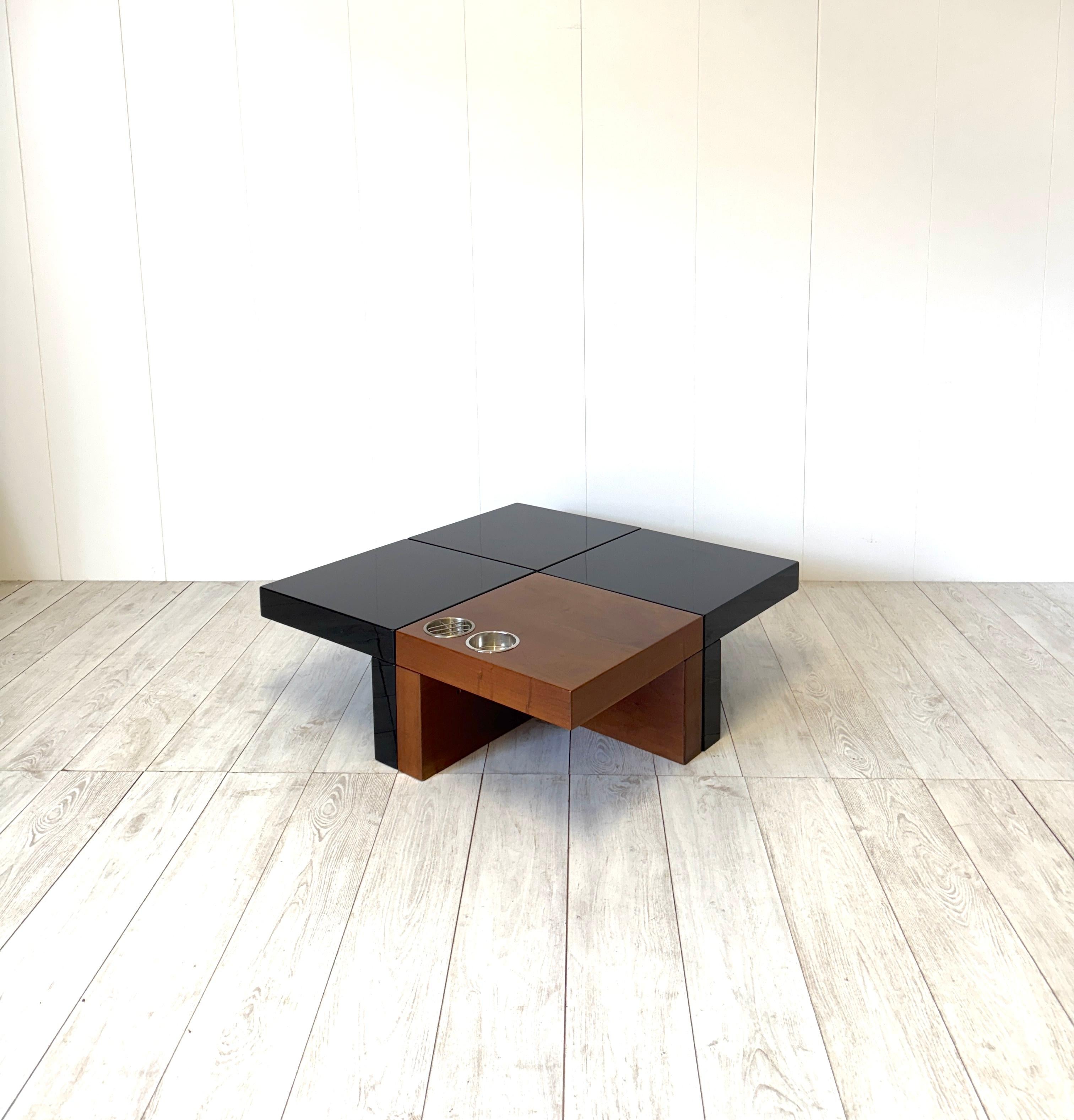 Mid-Century Modern Cesare Augusto Nava, Set di 4 tavolini modulari mod. Nac, Italia, anni '70 For Sale