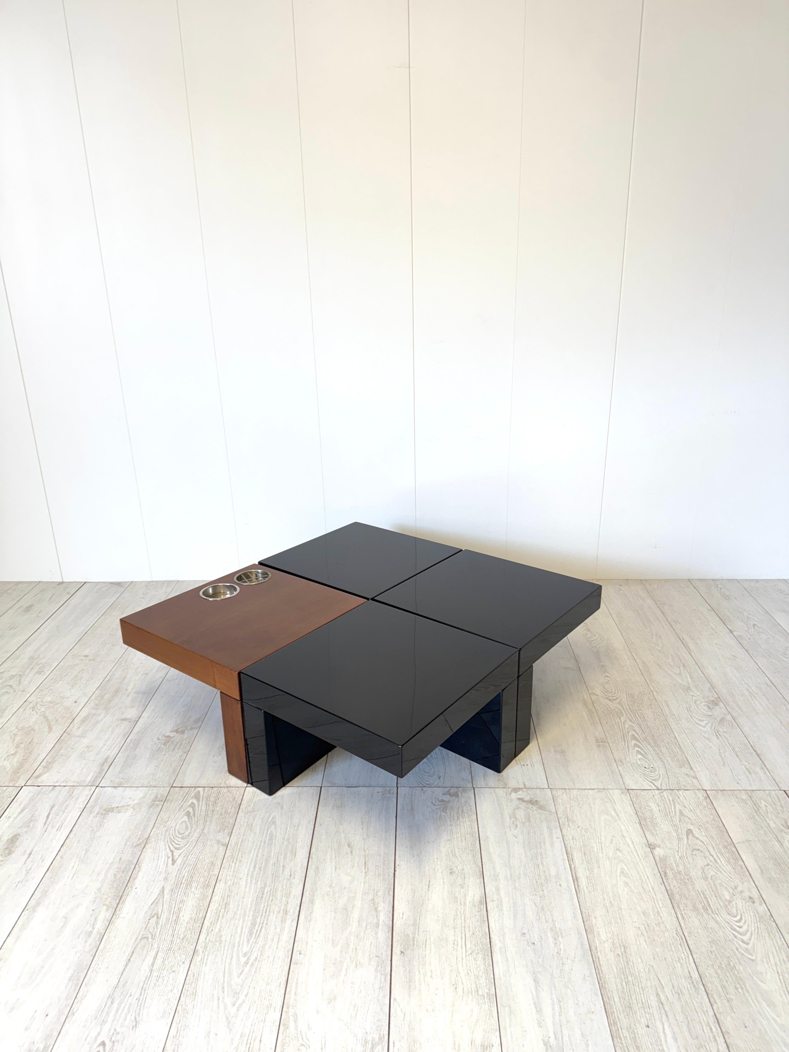 Cesare Augusto Nava, Set di 4 tavolini modulari mod. Nac, Italia, anni '70 In Good Condition For Sale In Rivoli, IT
