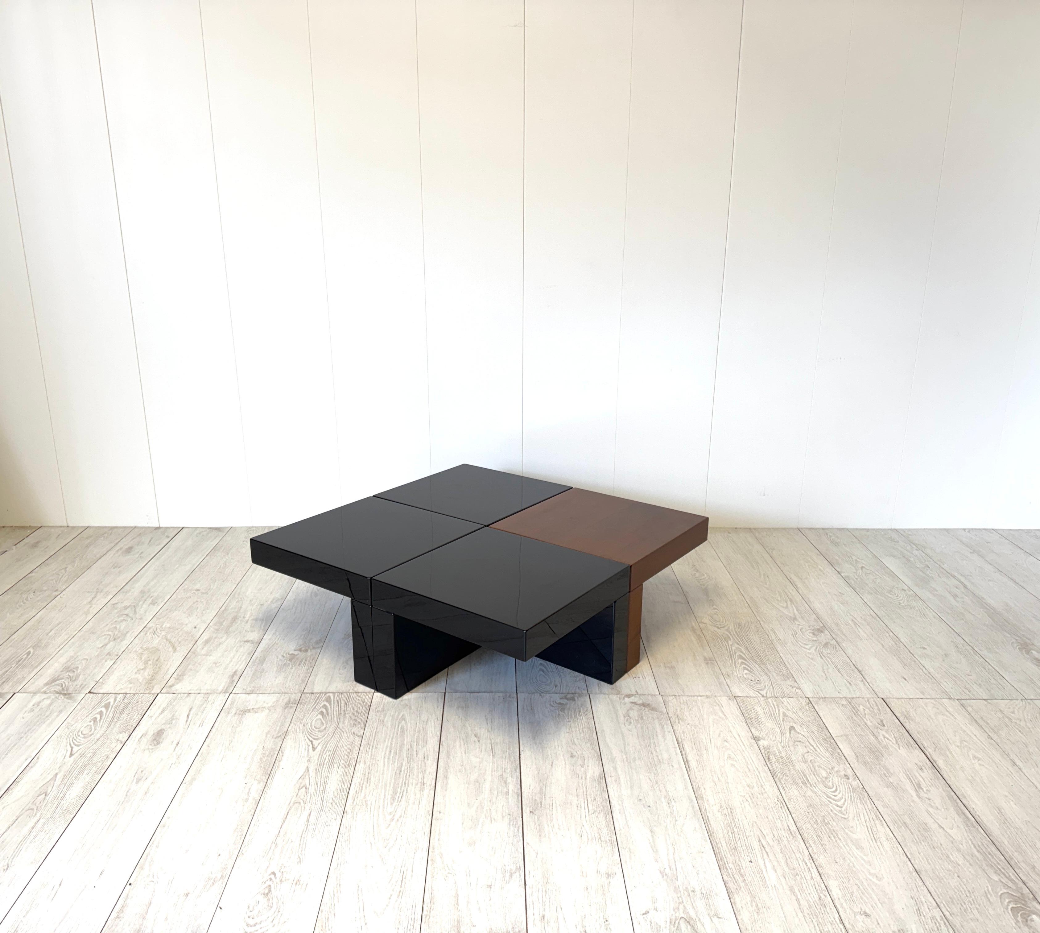 Late 20th Century Cesare Augusto Nava, Set of 4 small modular tables mod. Nac, Italy, 1970s For Sale