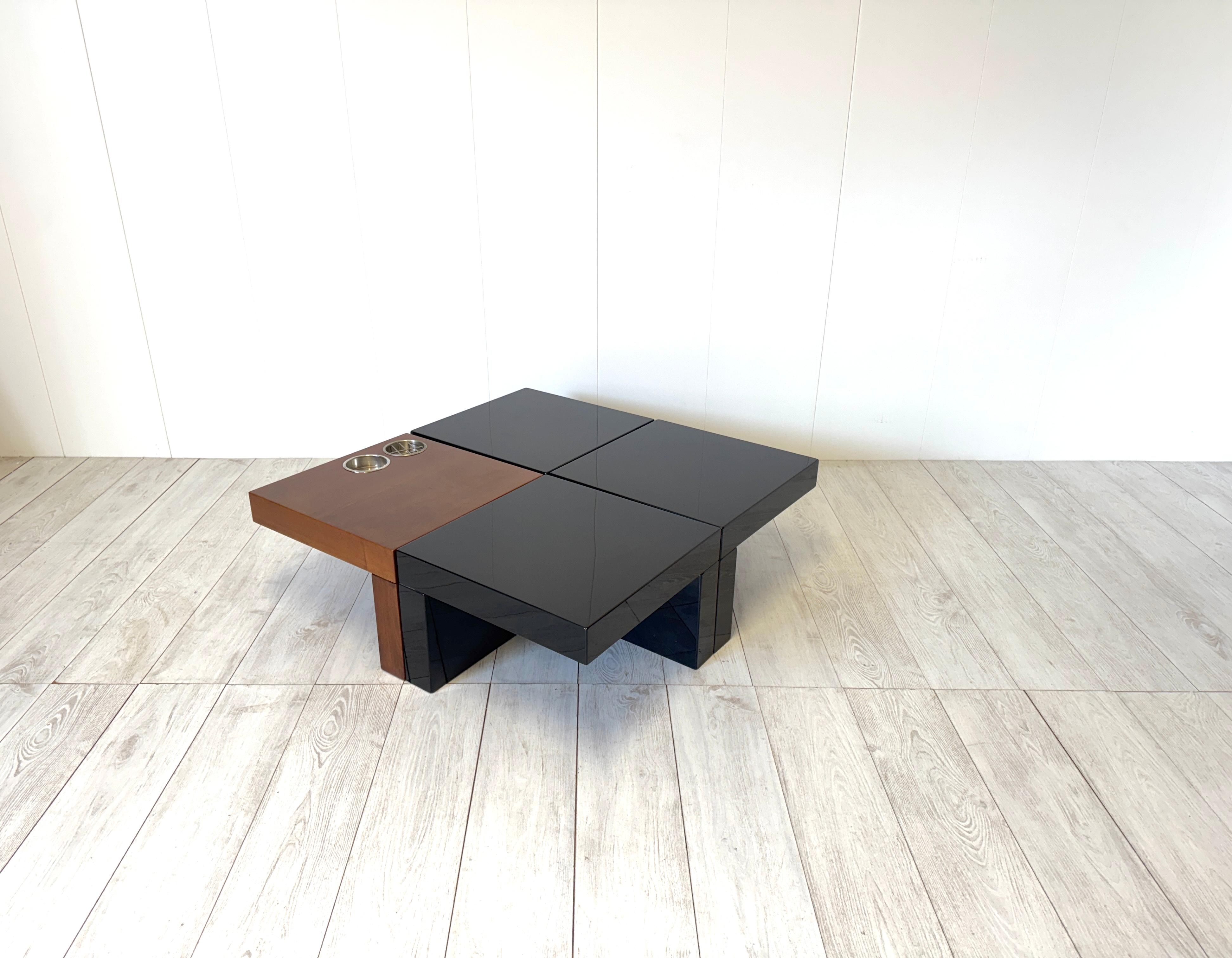 Late 20th Century Cesare Augusto Nava, Set di 4 tavolini modulari mod. Nac, Italia, anni '70 For Sale