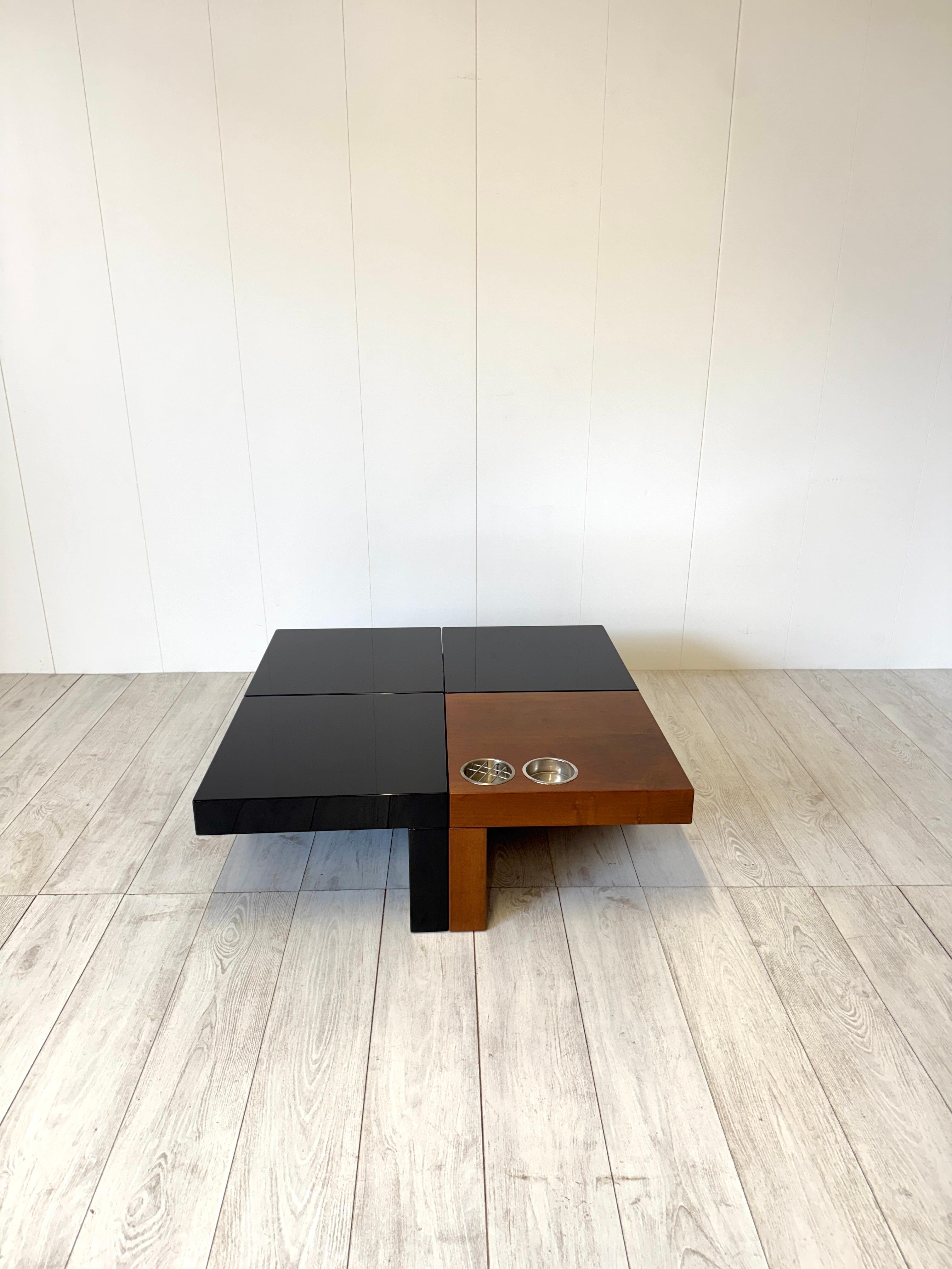 Cesare Augusto Nava, Set di 4 tavolini modulari mod. Nac, Italia, anni '70 For Sale 1