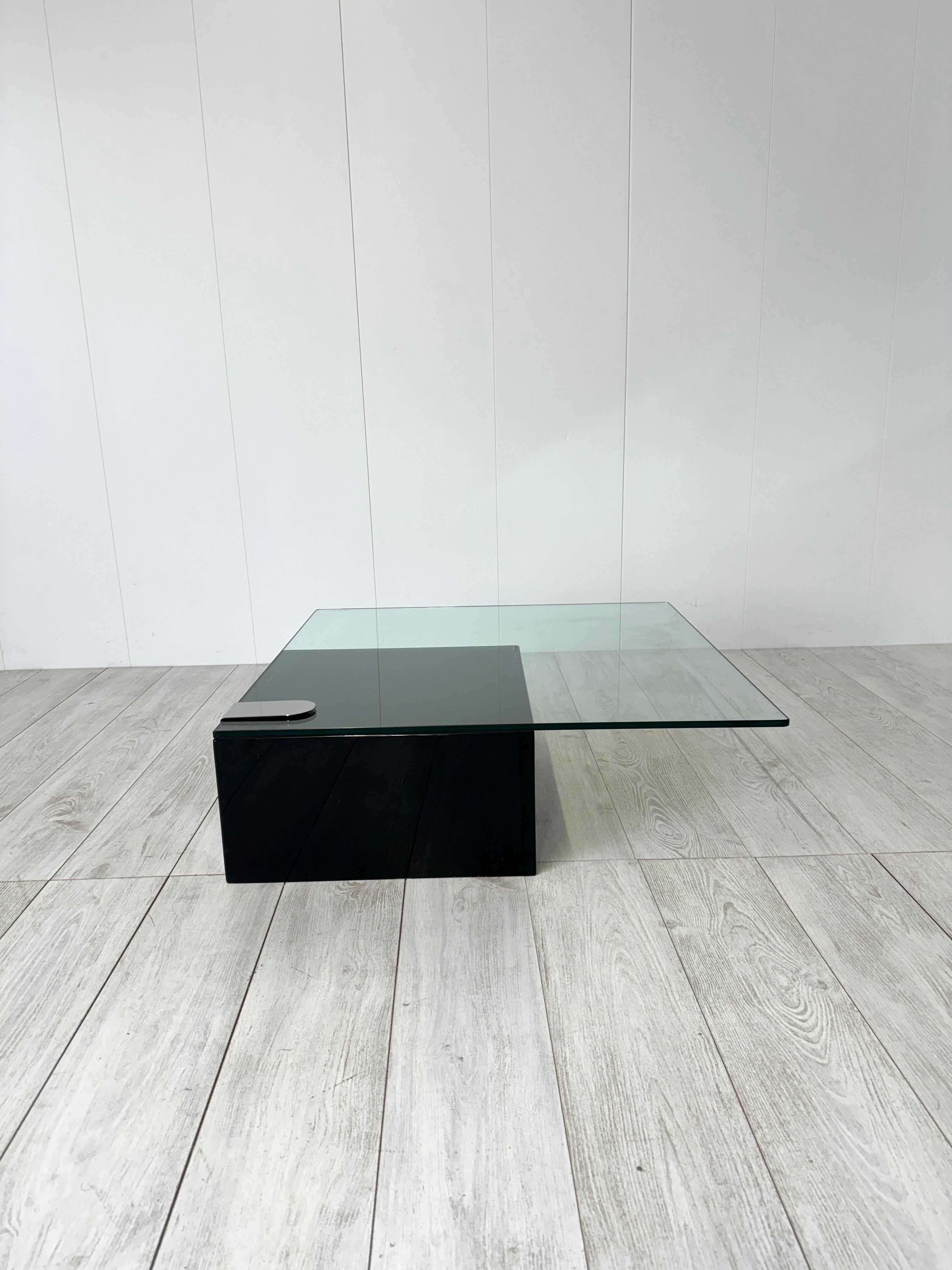 Acier Cesare Augusto Nava, table centrale, Italie, années 1970 en vente
