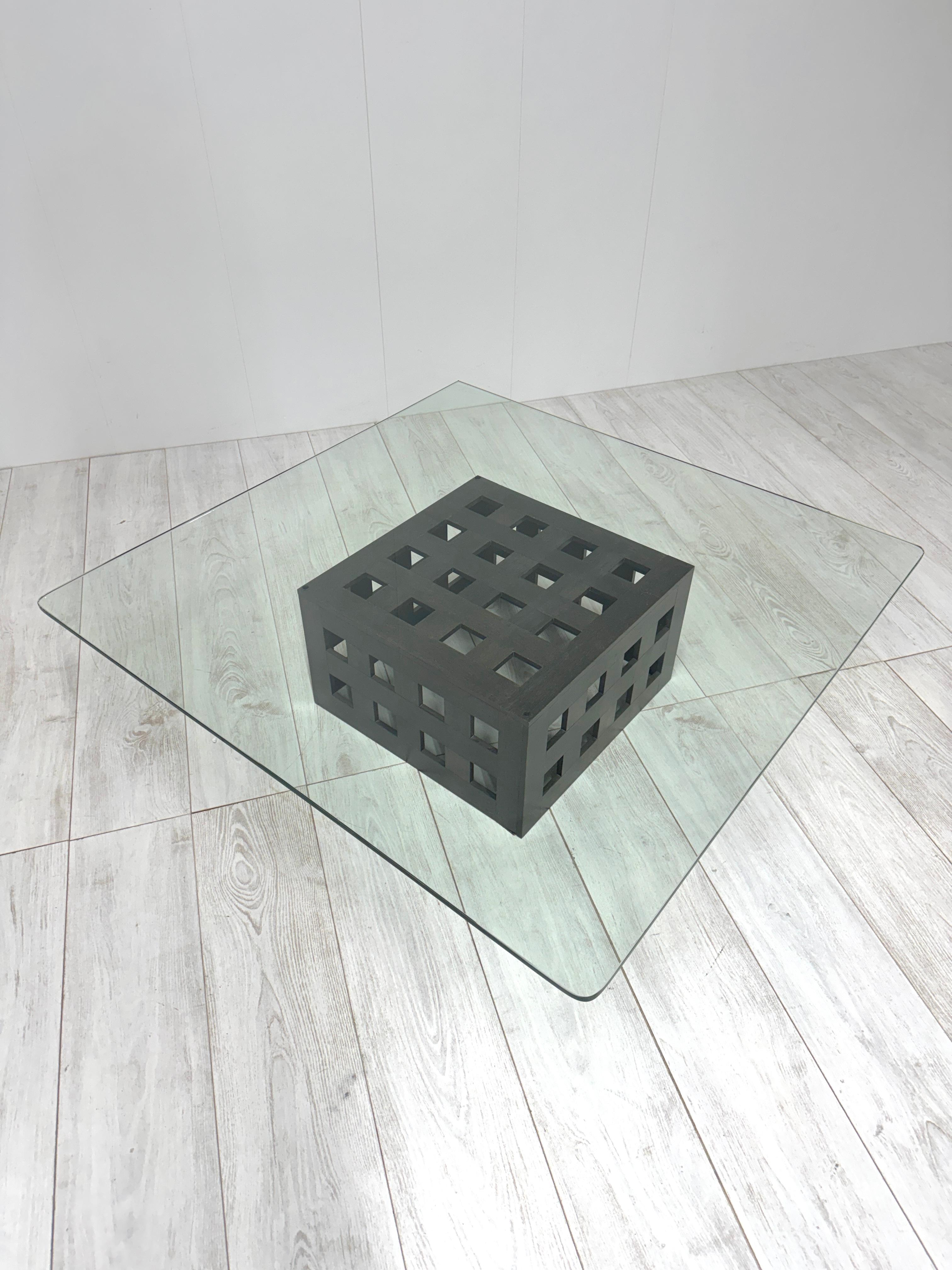 Verre Cesare Augusto Nava, table basse, Italie, années 1970 en vente