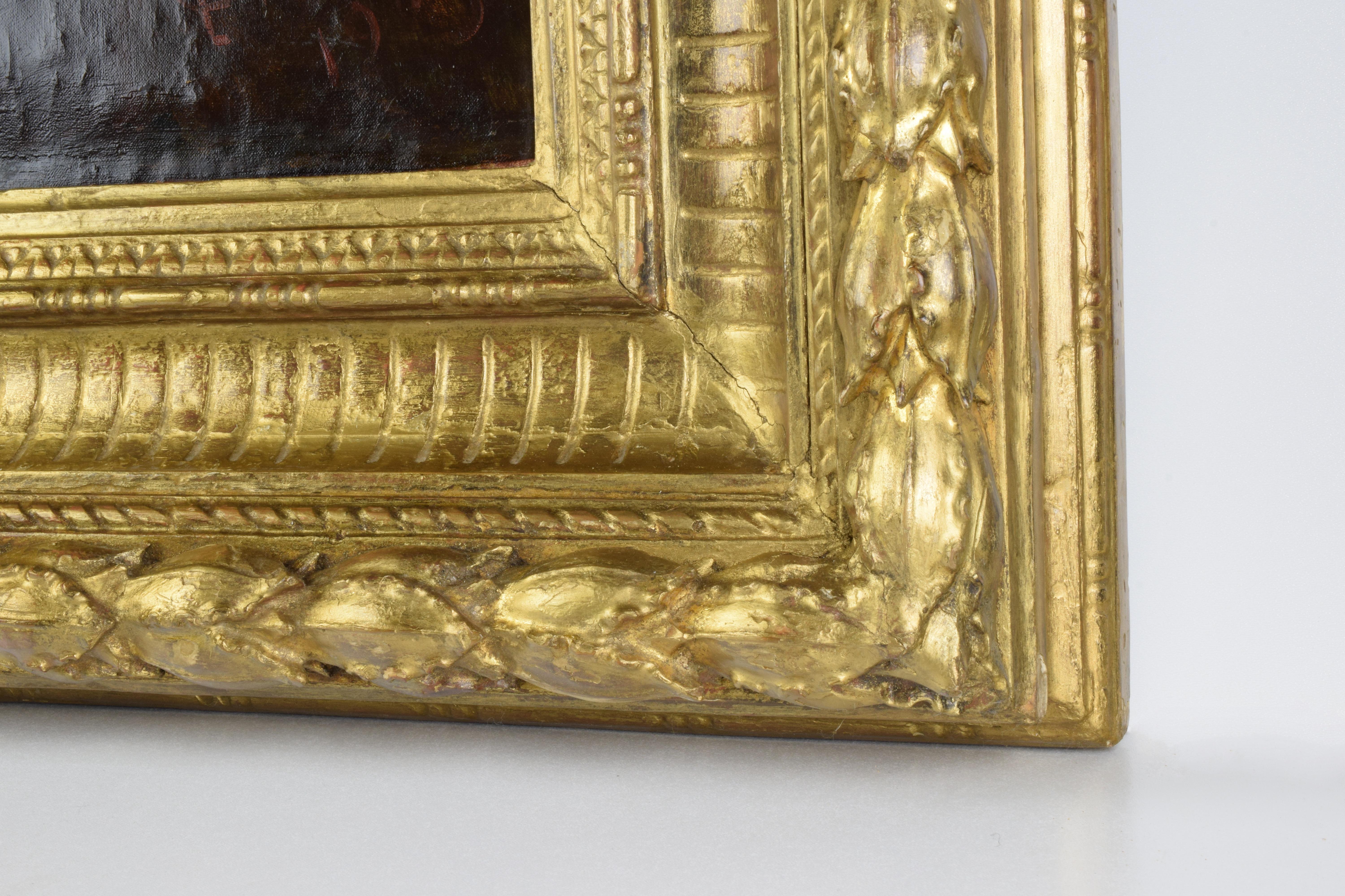 Gilt Cesare Ciani Portrait of King Edward VII, oil on canvas with Gilded Frame