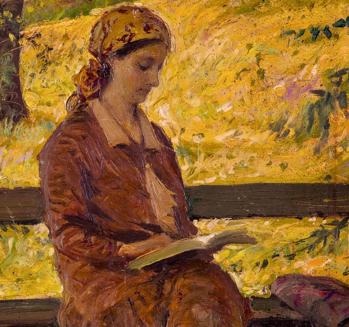Peinture italienne du XIXe siècle de Cesare Ciani crédité de Macchiaiolo en vente 3