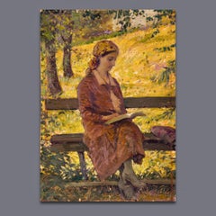 Peinture italienne du XIXe siècle de Cesare Ciani crédité de Macchiaiolo