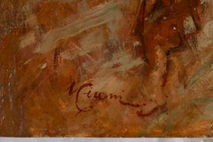 Dorfmarktszene, Impressionistisches Straßenleben Ölgemälde