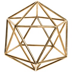 Cesare de Vita, 'Icosahedron', Brass Platonic Volumes