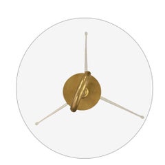 Cesare Lacca Attributed Fluted Murano Glass and Brass Side Tables.