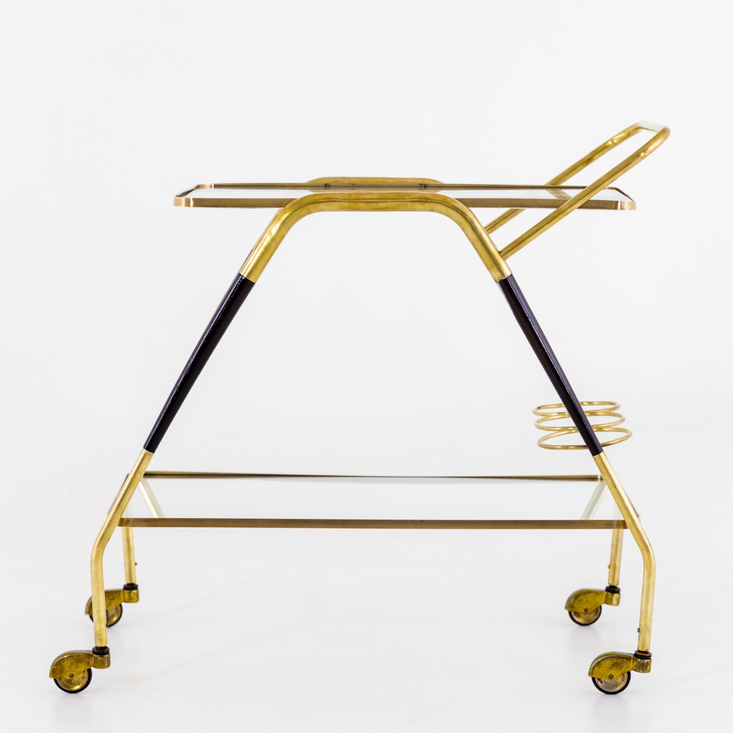 Mid-Century Modern Cesare Lacca Bar Cart, Italy 1950s