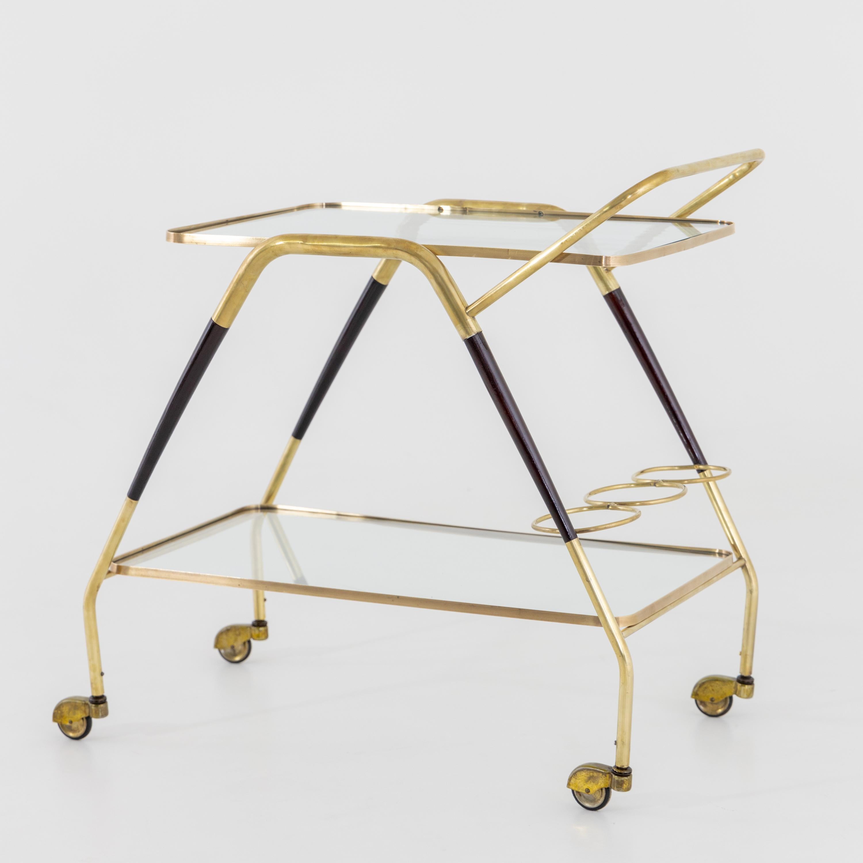 Italian Cesare Lacca Bar Cart, Italy 1950s