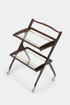 Cesare Lacca Bar Cart Mahogany, 1950s