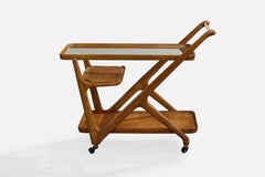 Cesare Lacca, Carrello da bar, Wood, vetro, metallo, Italia, anni '50