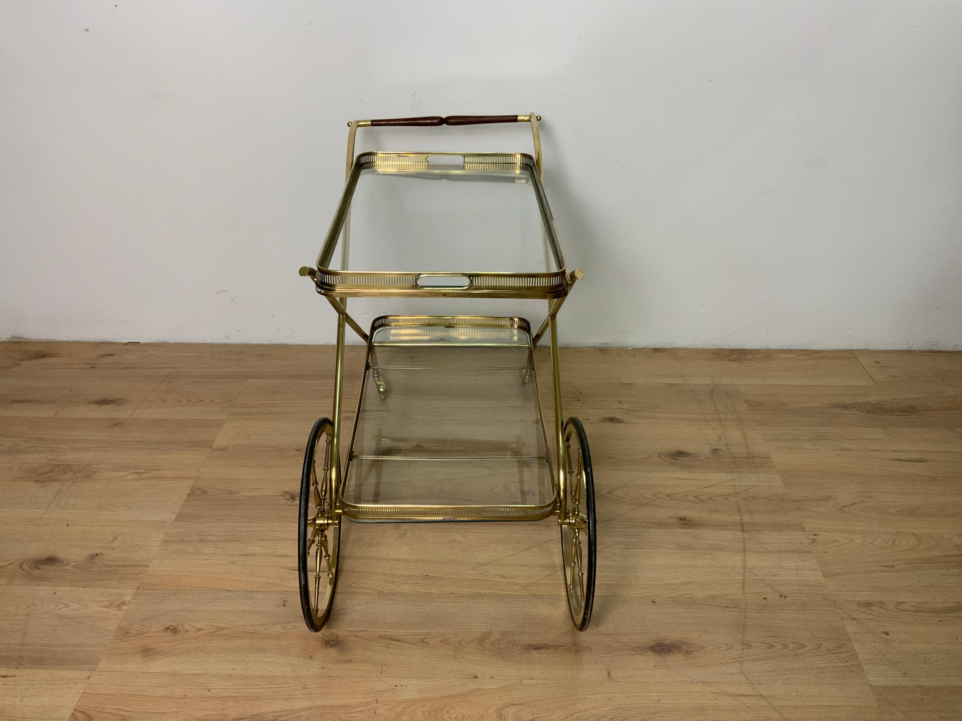 Moderne Chariot en laiton Cesare Lacca en vente