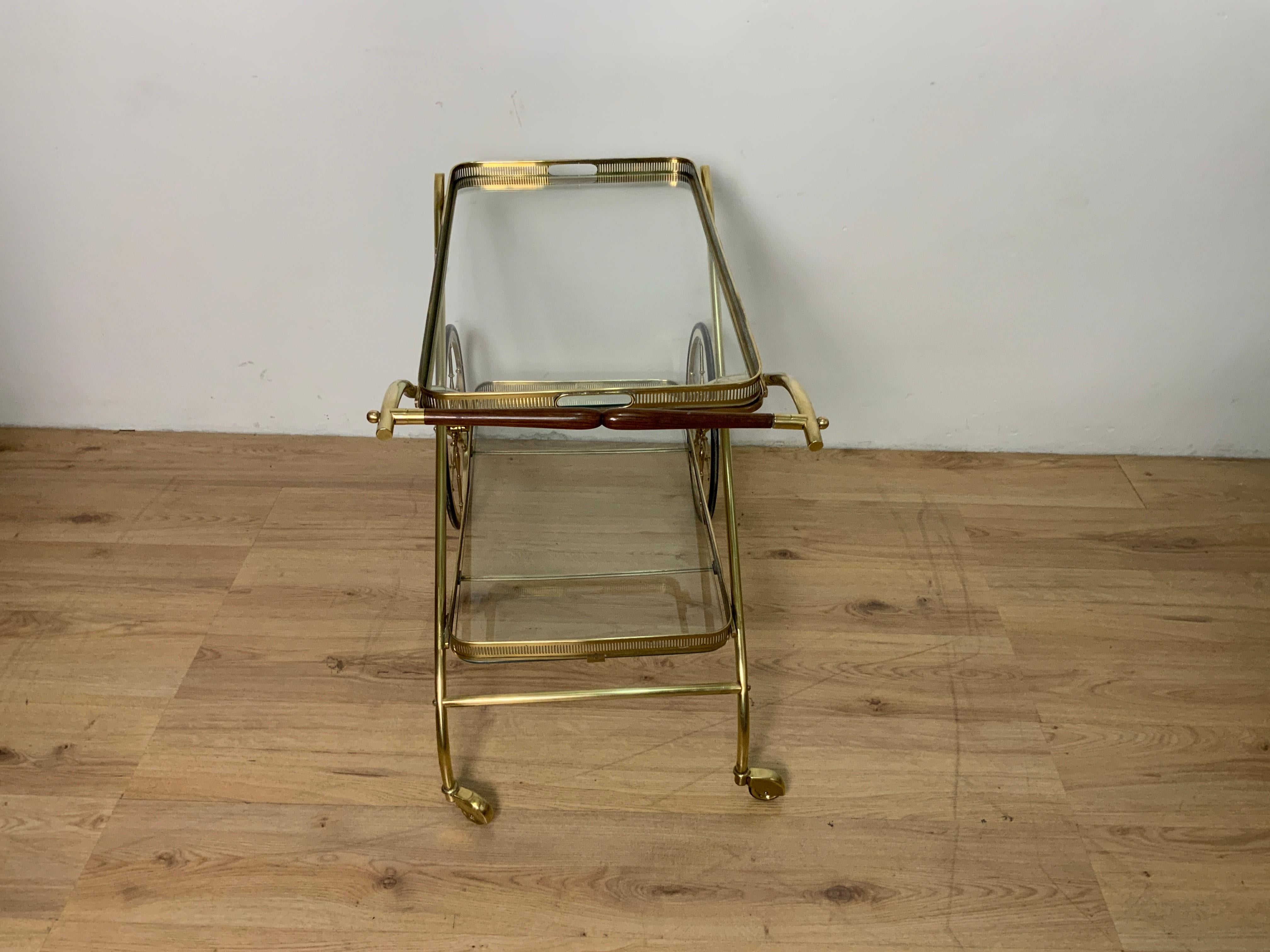 Cesare Lacca Brass Trolley In Good Condition For Sale In Catania, IT