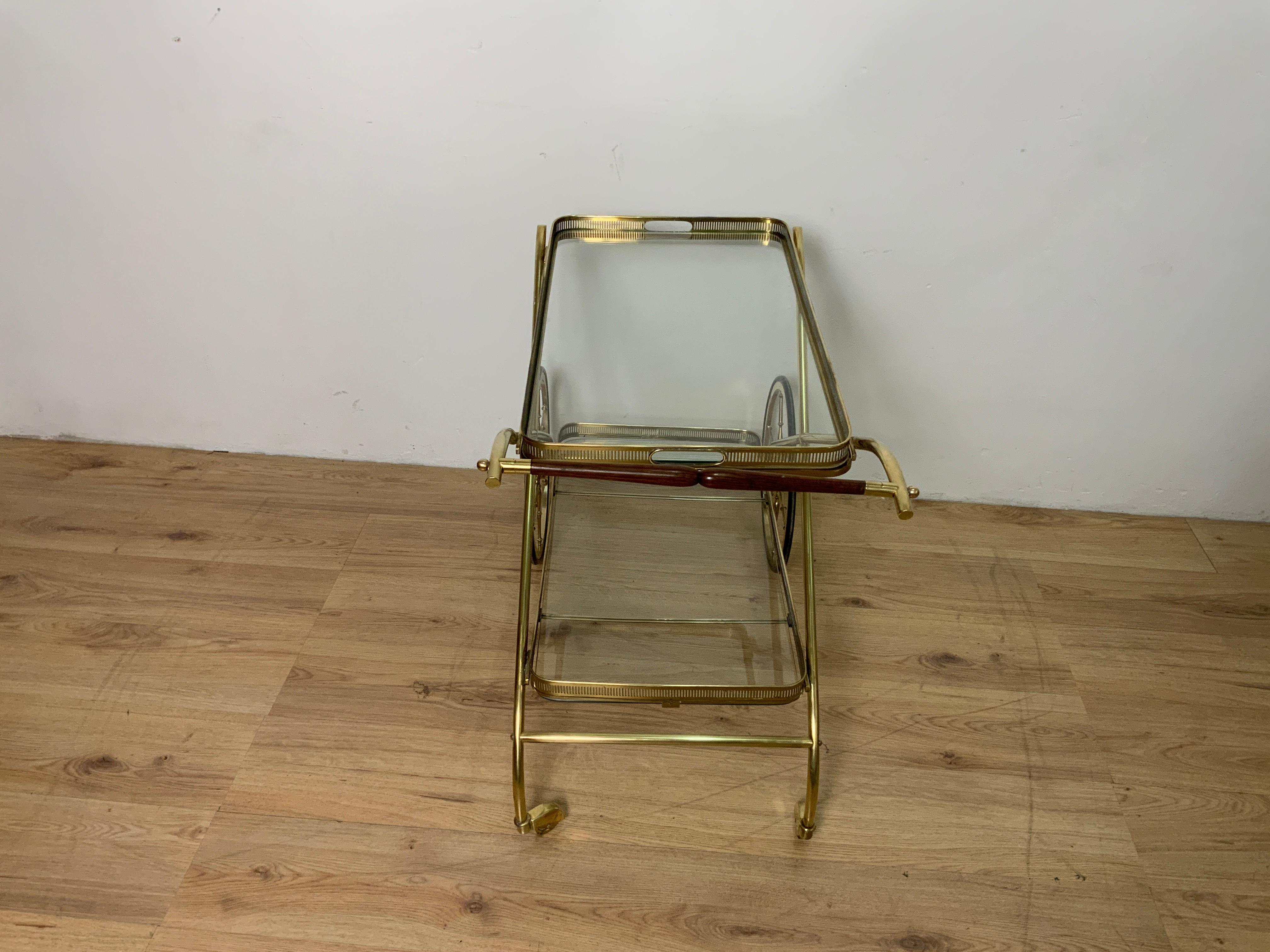 Mid-20th Century Cesare Lacca Brass Trolley For Sale