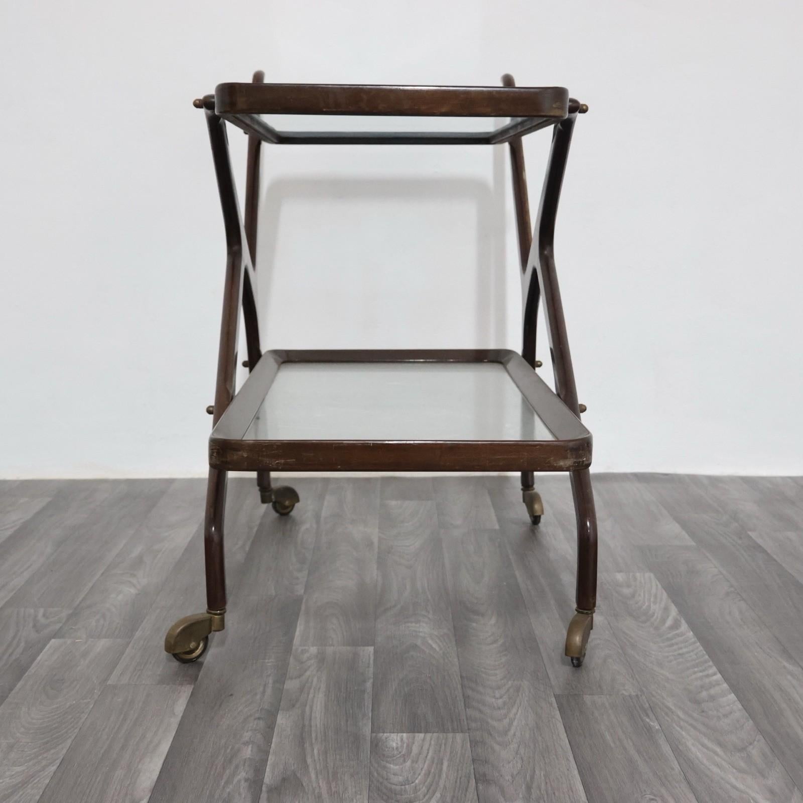 Cesare Lacca Carrello Portavivande Legno 1950’s Mid Century Design in vendita 4