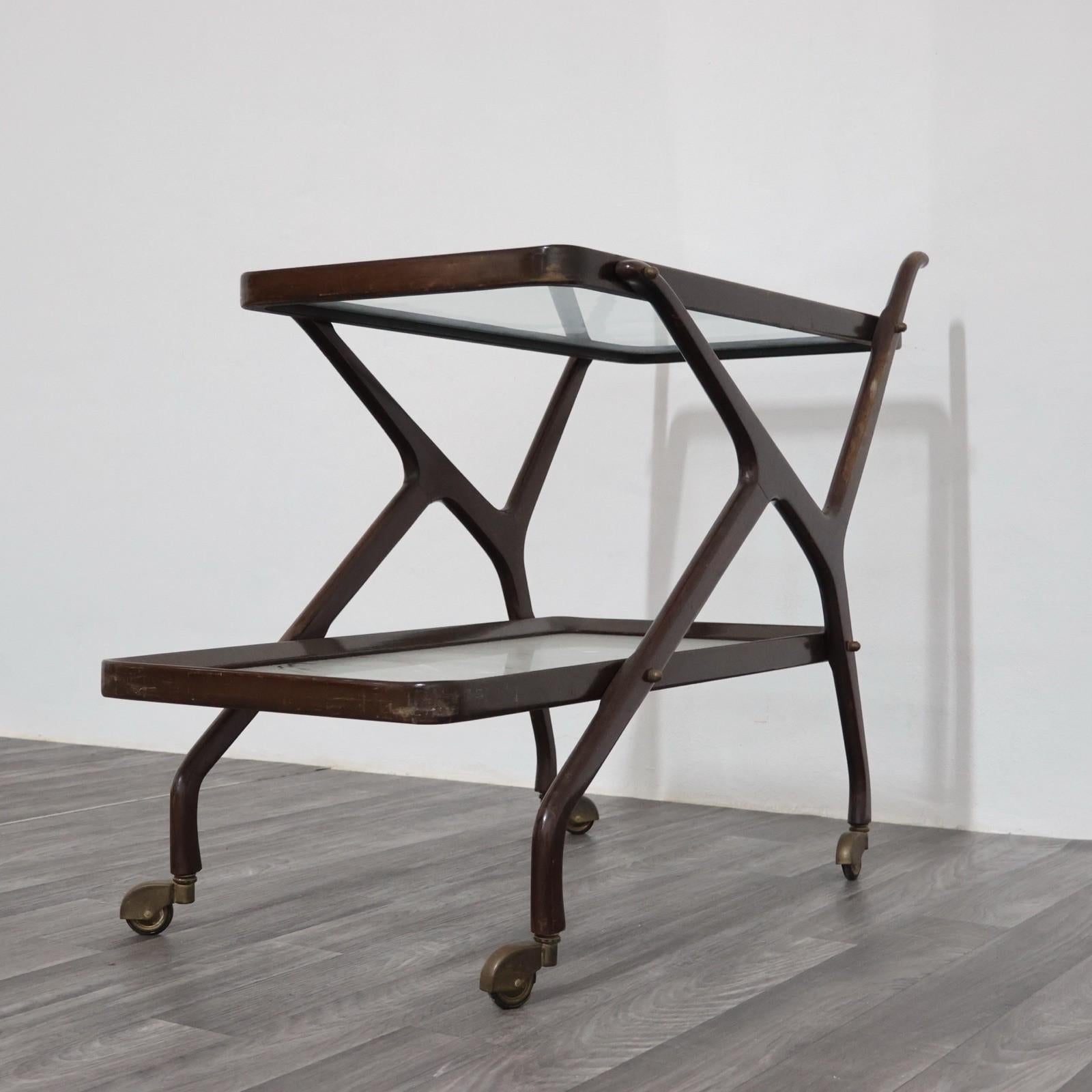 Cesare Lacca Carrello Portavivande Legno 1950’s Mid Century Design in vendita 5