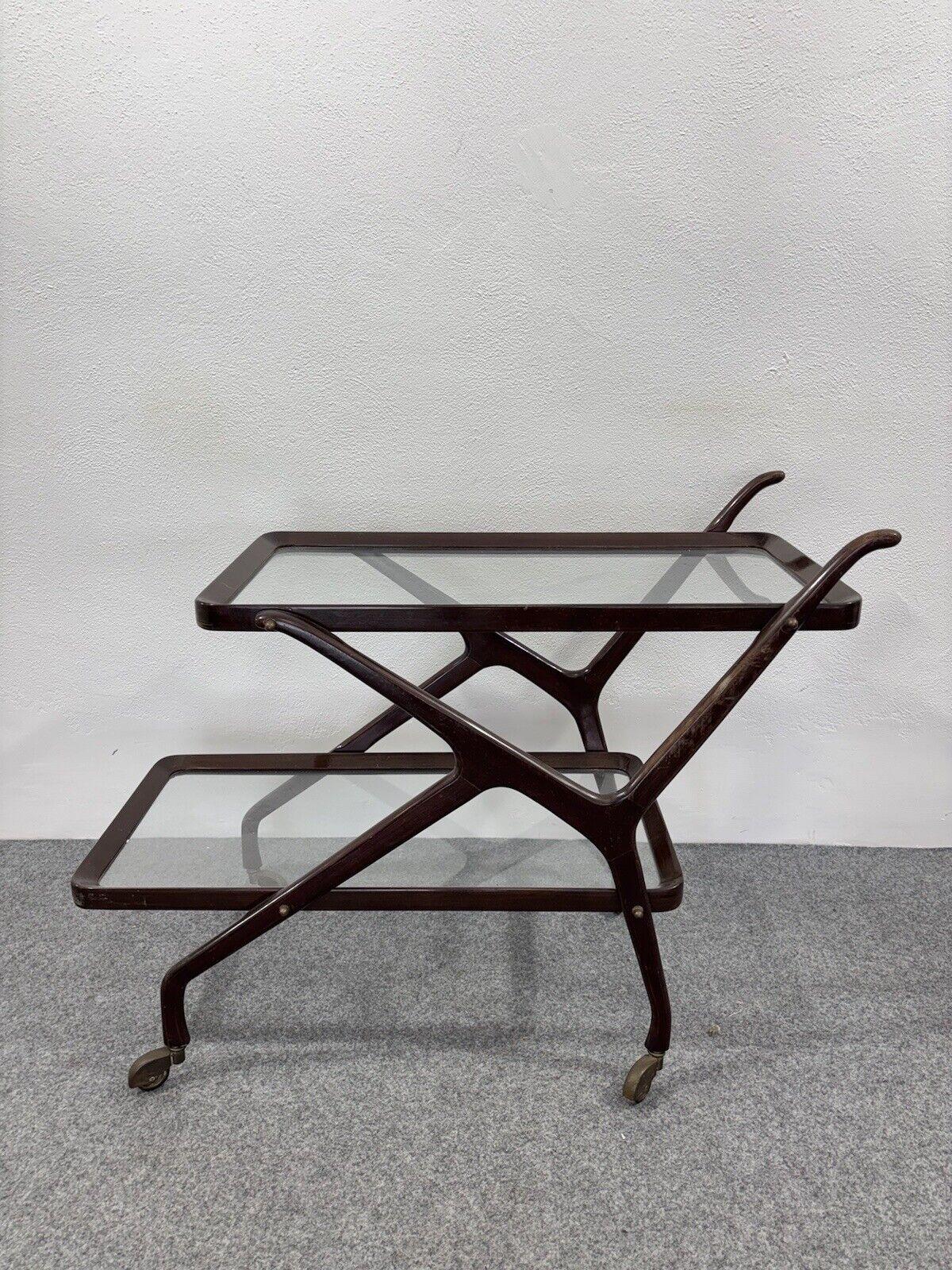 Mid-20th Century Cesare Lacca Carrello Portavivande Legno 1950's Mid Century Design in vendita