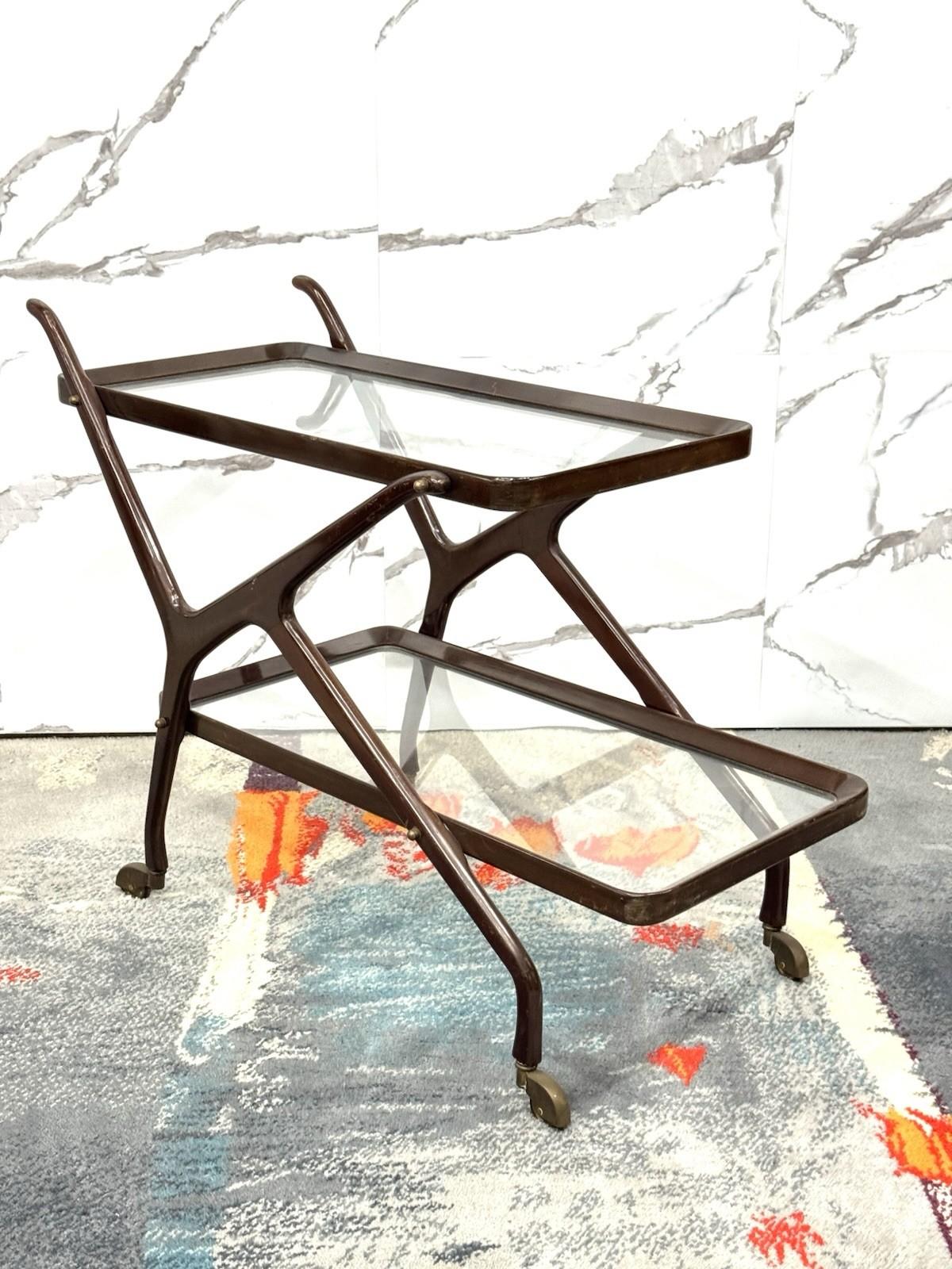 Cesare Lacca Carrello Portavivande Legno 1950’s Mid Century Design in vendita 1