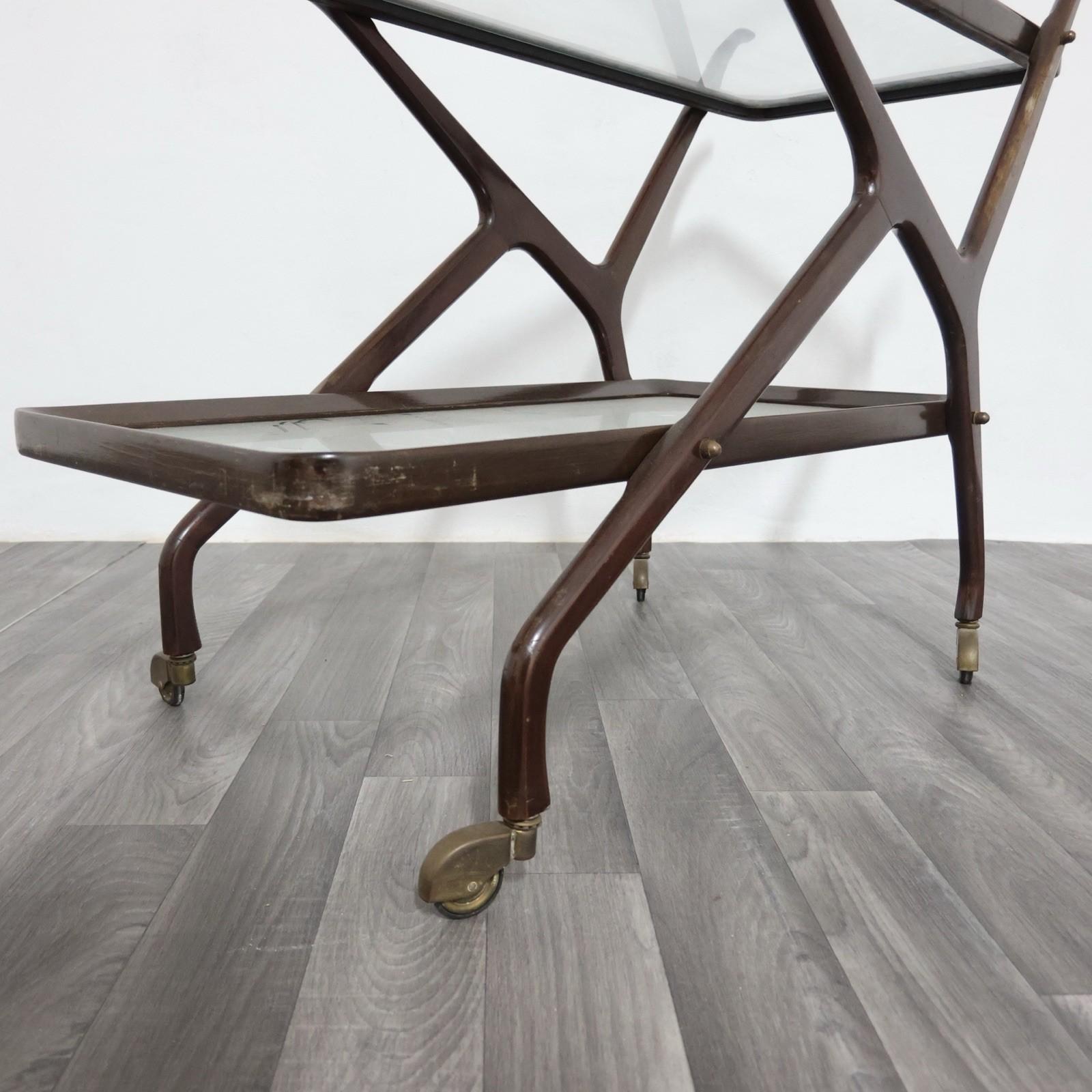 Cesare Lacca Carrello Portavivande Legno 1950’s Mid Century Design in vendita 2