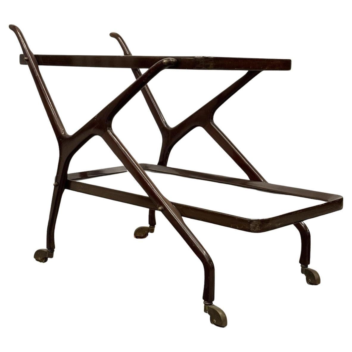 Cesare Lacca Carrello Portavivande Legno 1950’s Mid Century Design in vendita