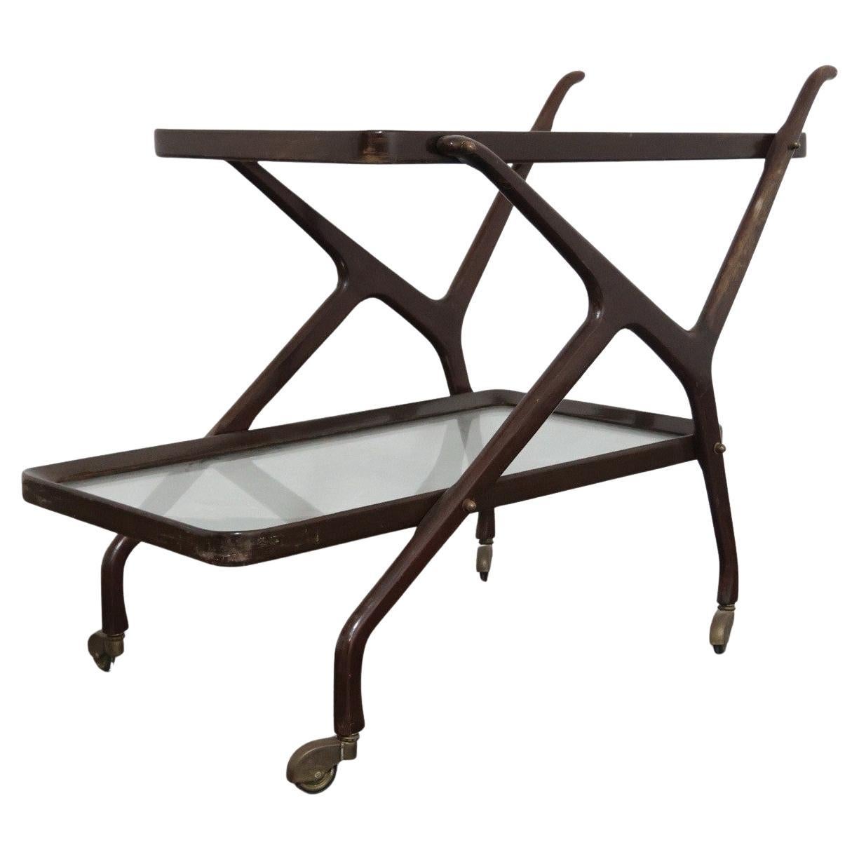 Cesare Lacca Carrello Portavivande Legno 1950’s Mid Century Design in vendita