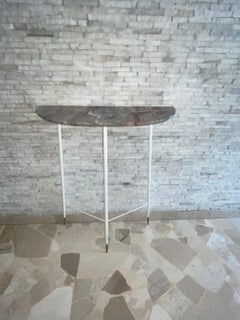 Cesare LACCA - Console anni 50 - marmo - ferro - puntali d’ottone.