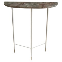 Cesare Lacca Consolle Brass Marbre Iron 1950 Italy