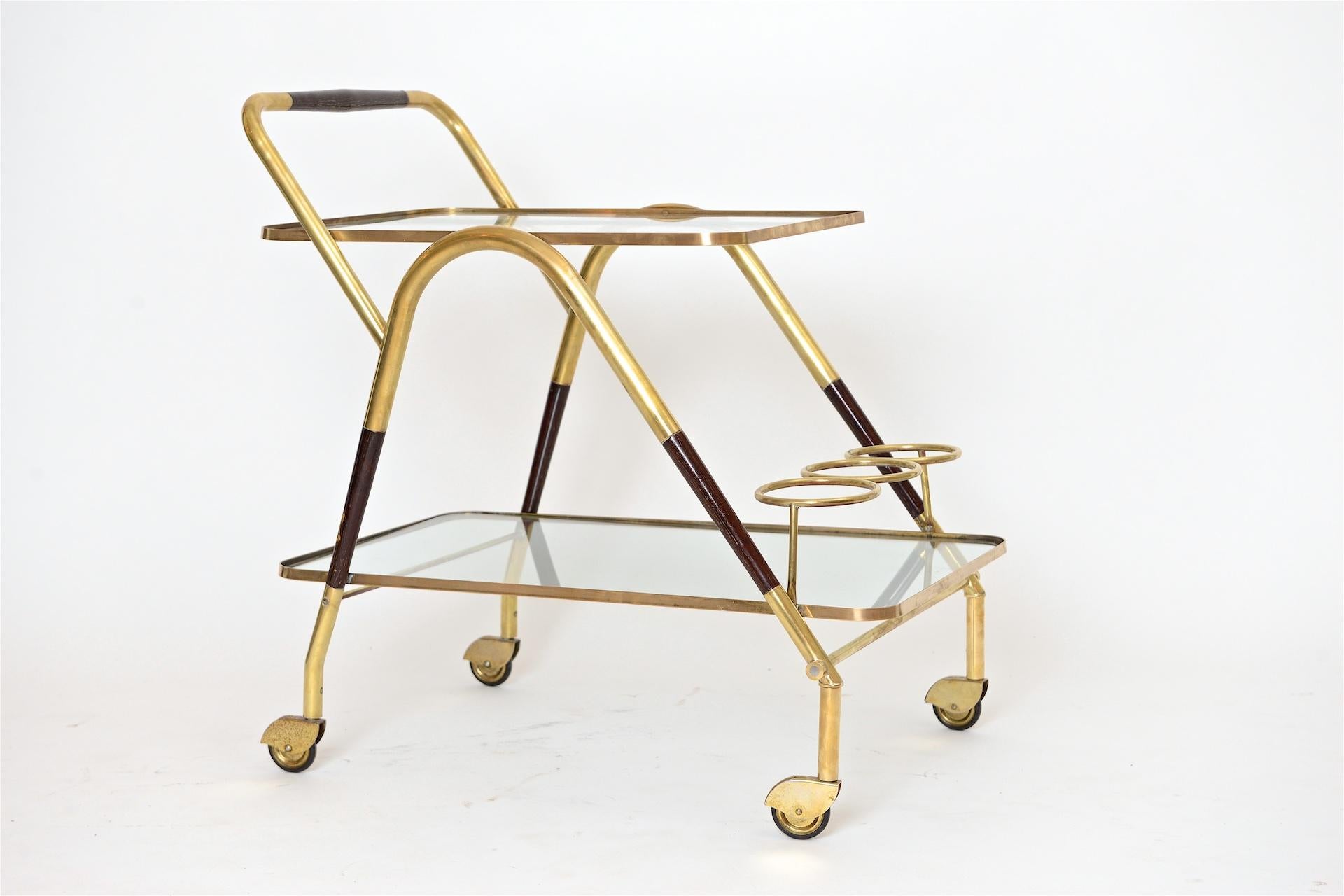 Cesare Lacca Italian Bar Trolley, circa 1950 In Good Condition In London, GB